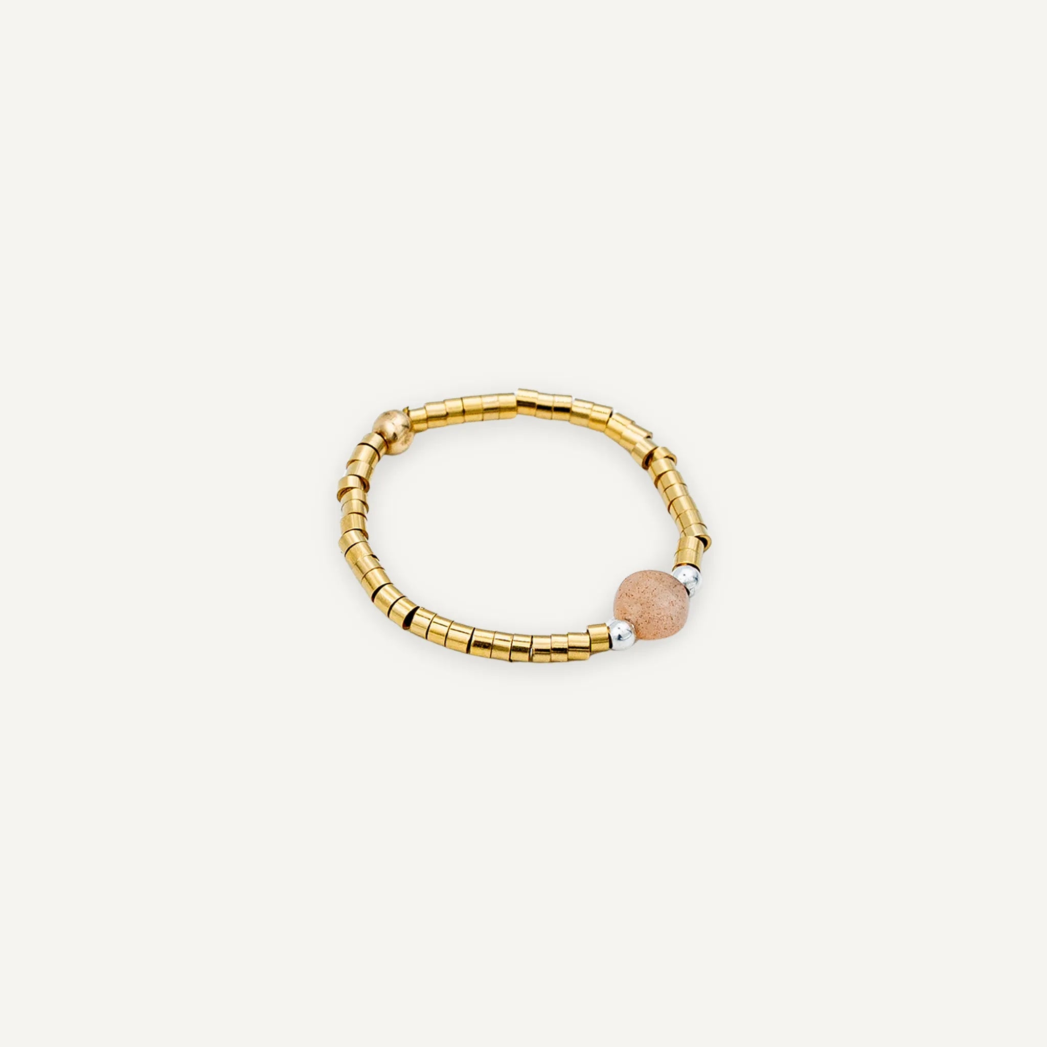 collier / bracelet BAGUE AVA - Pierre du soleil - Têtes Blondes