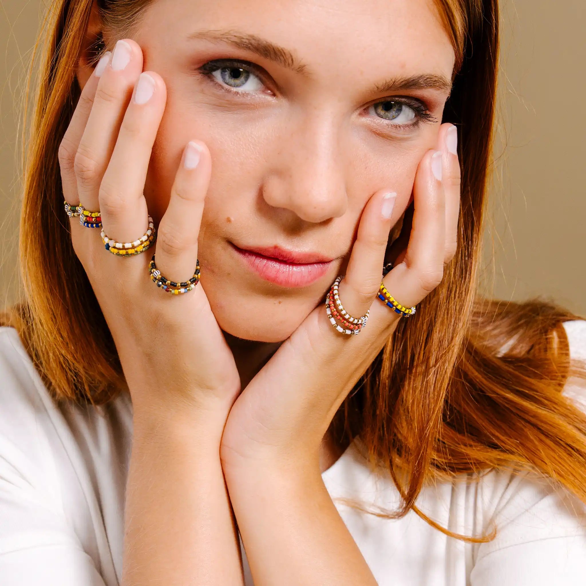 collier / bracelet Bague Bliss - Jaune - Têtes Blondes
