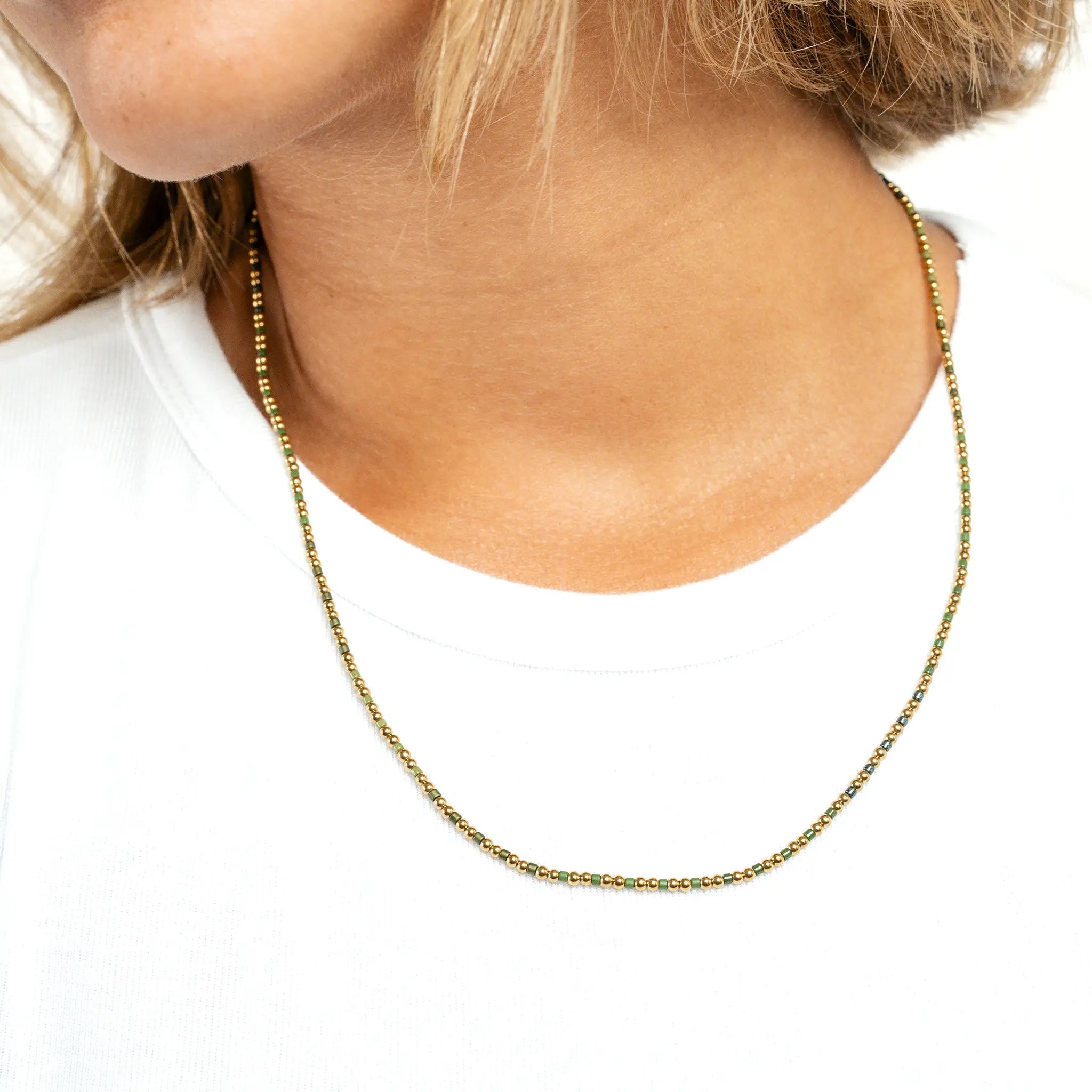 collier / bracelet BLISS GOLD 3 - Menthe - Têtes Blondes