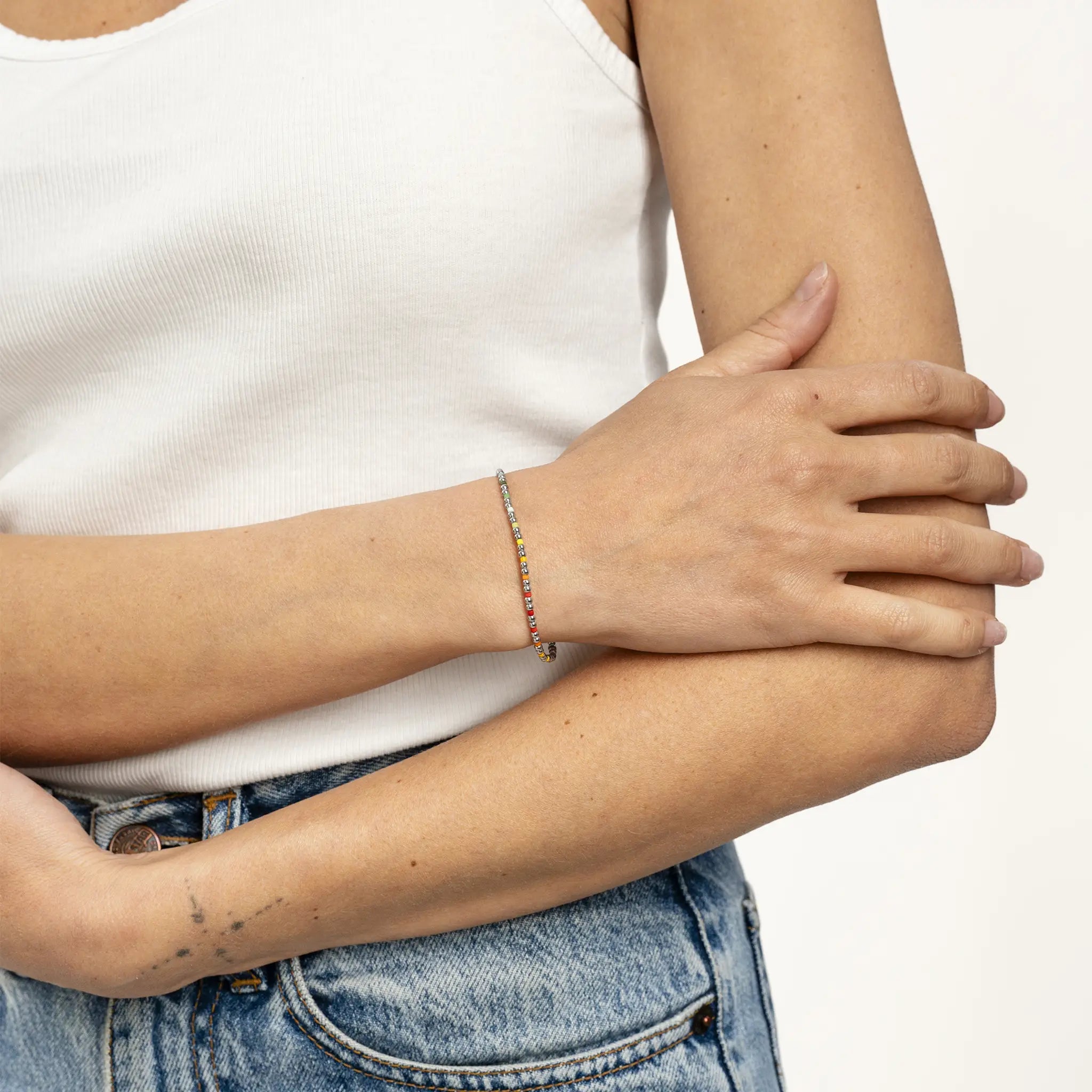 collier / bracelet BLISS SILVER 1 - Rainbow - Têtes Blondes