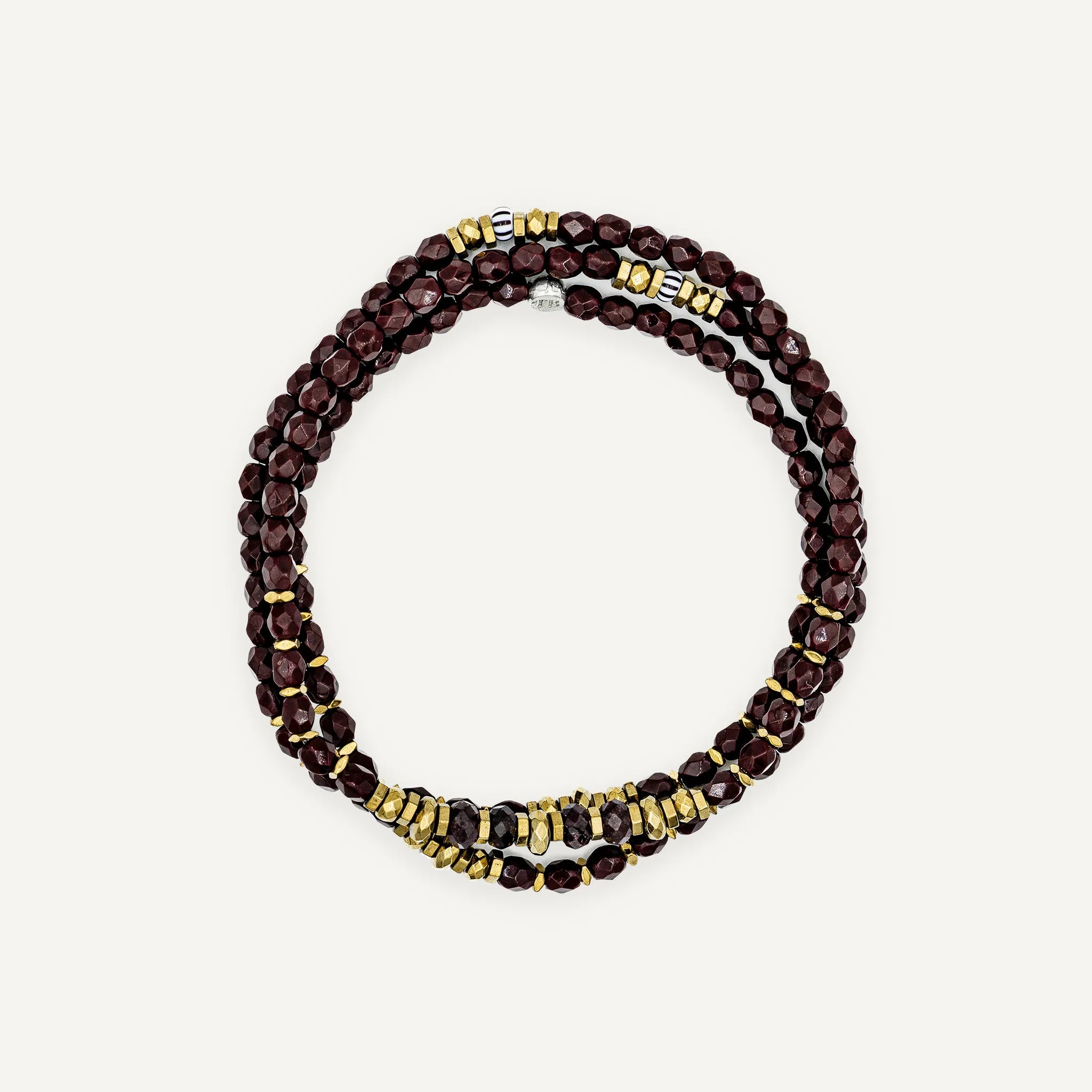 collier / bracelet BLONDIE 3 - Bordeaux - Têtes Blondes