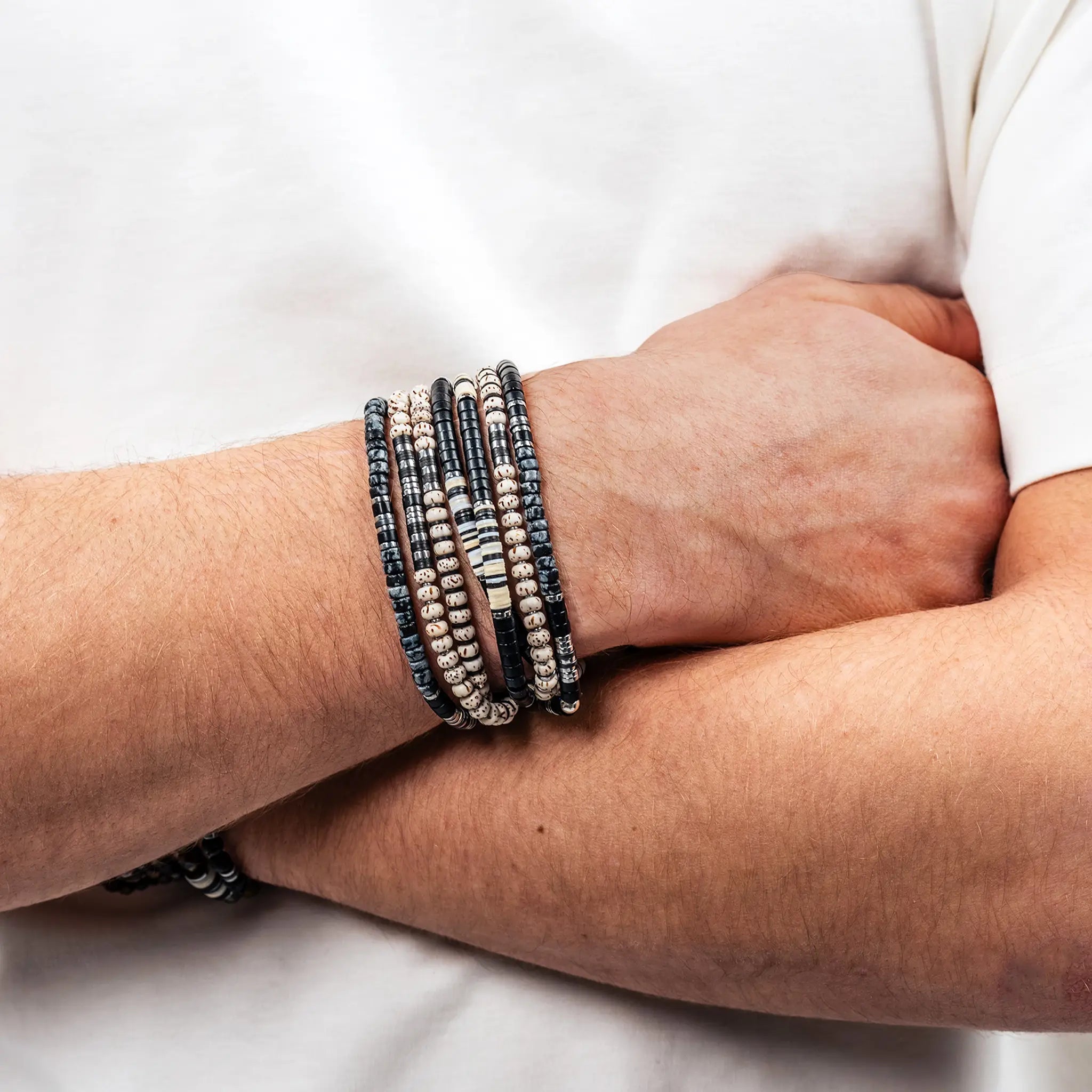 collier / bracelet BODHI 3 - Vanille - Têtes Blondes