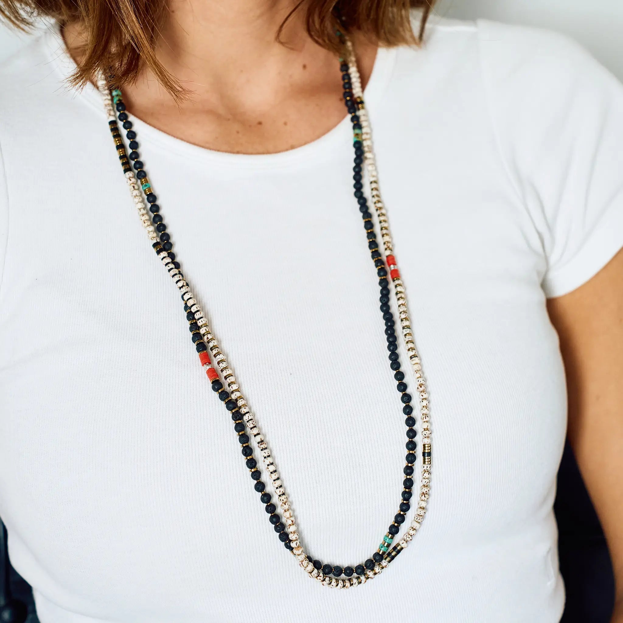 collier / bracelet BODHI - Vanille - Têtes Blondes