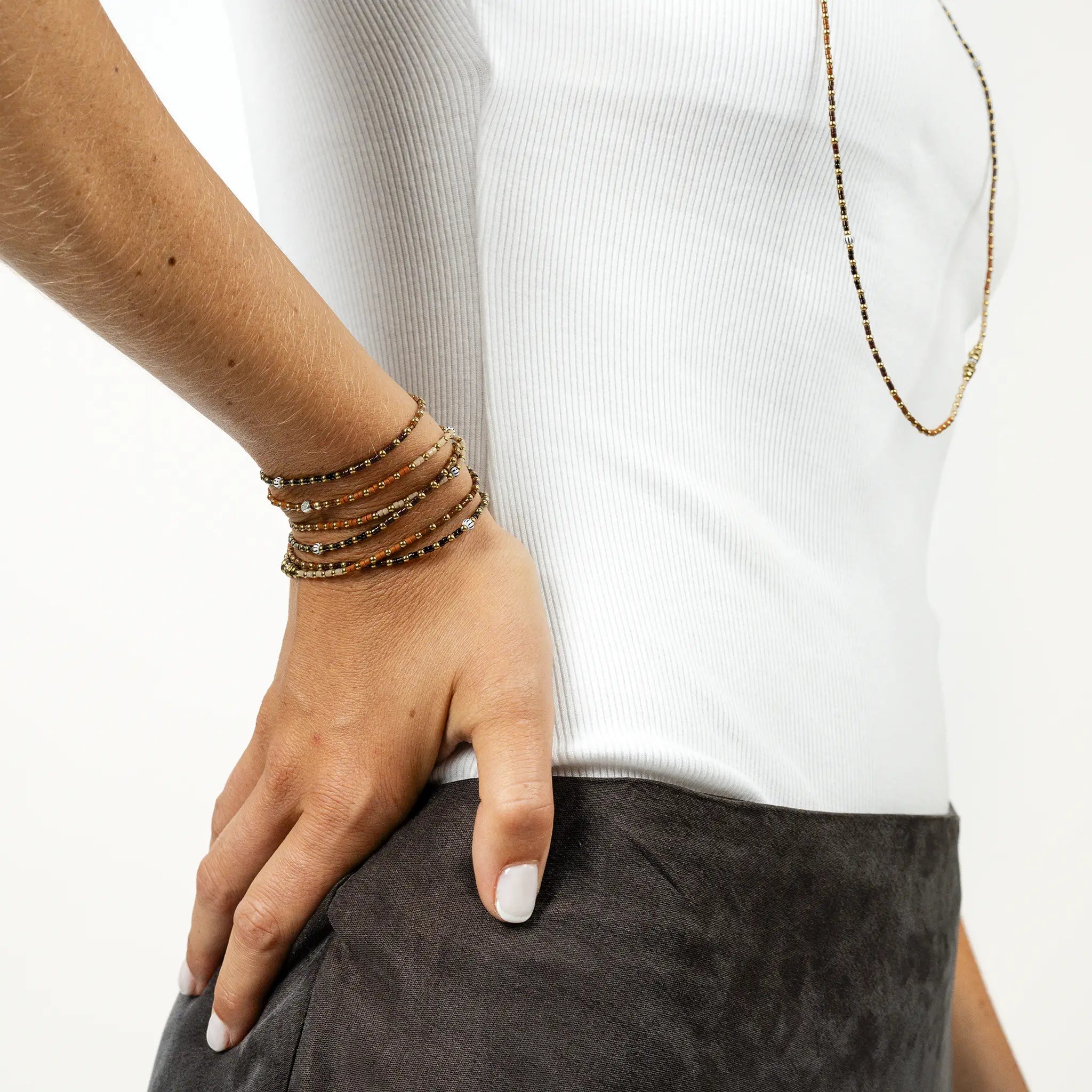 collier / bracelet CAPPUCCINO - Têtes Blondes
