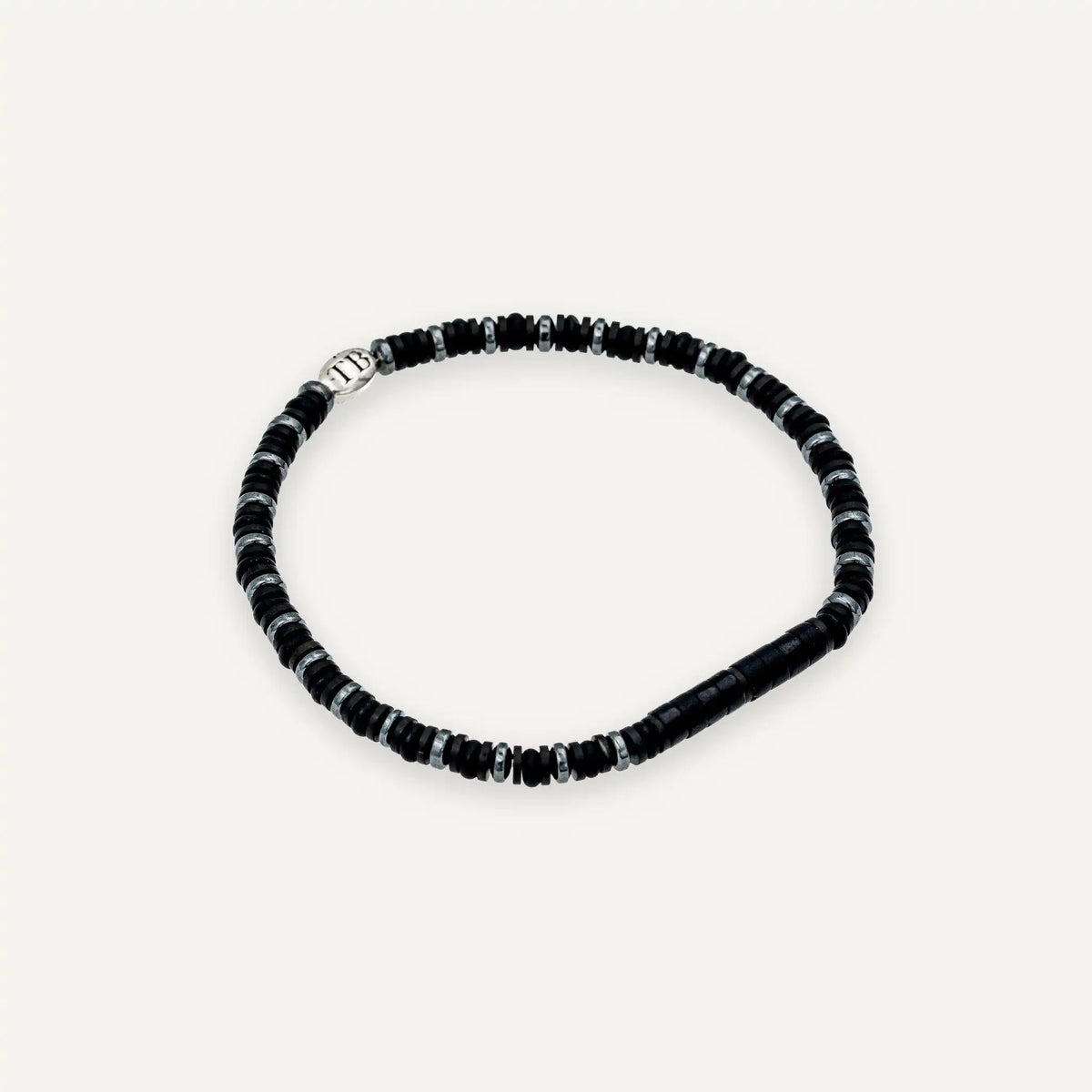 collier / bracelet CARL - Noir Mat - Têtes Blondes