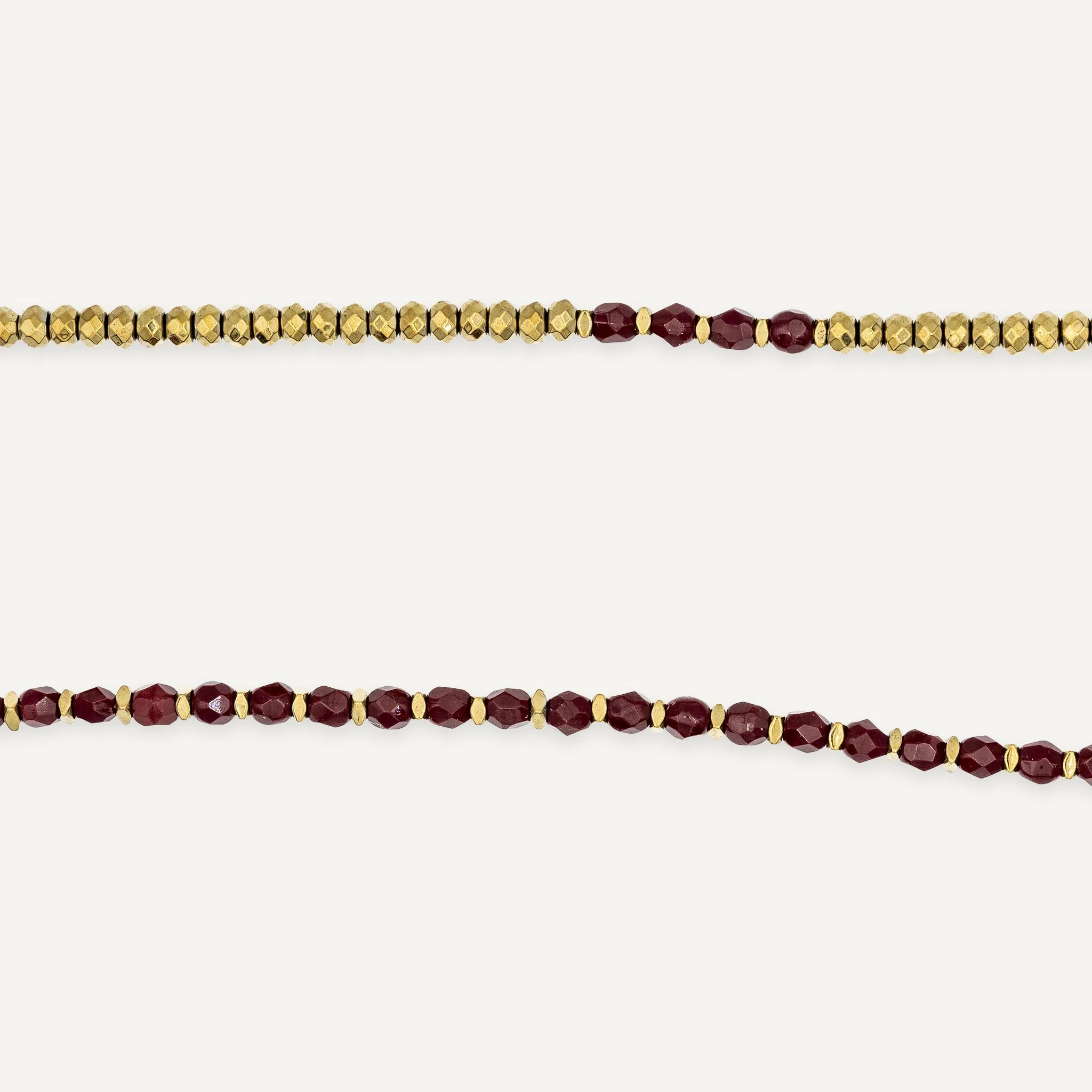 collier / bracelet CAROLINE - Rouge Cerise - Têtes Blondes