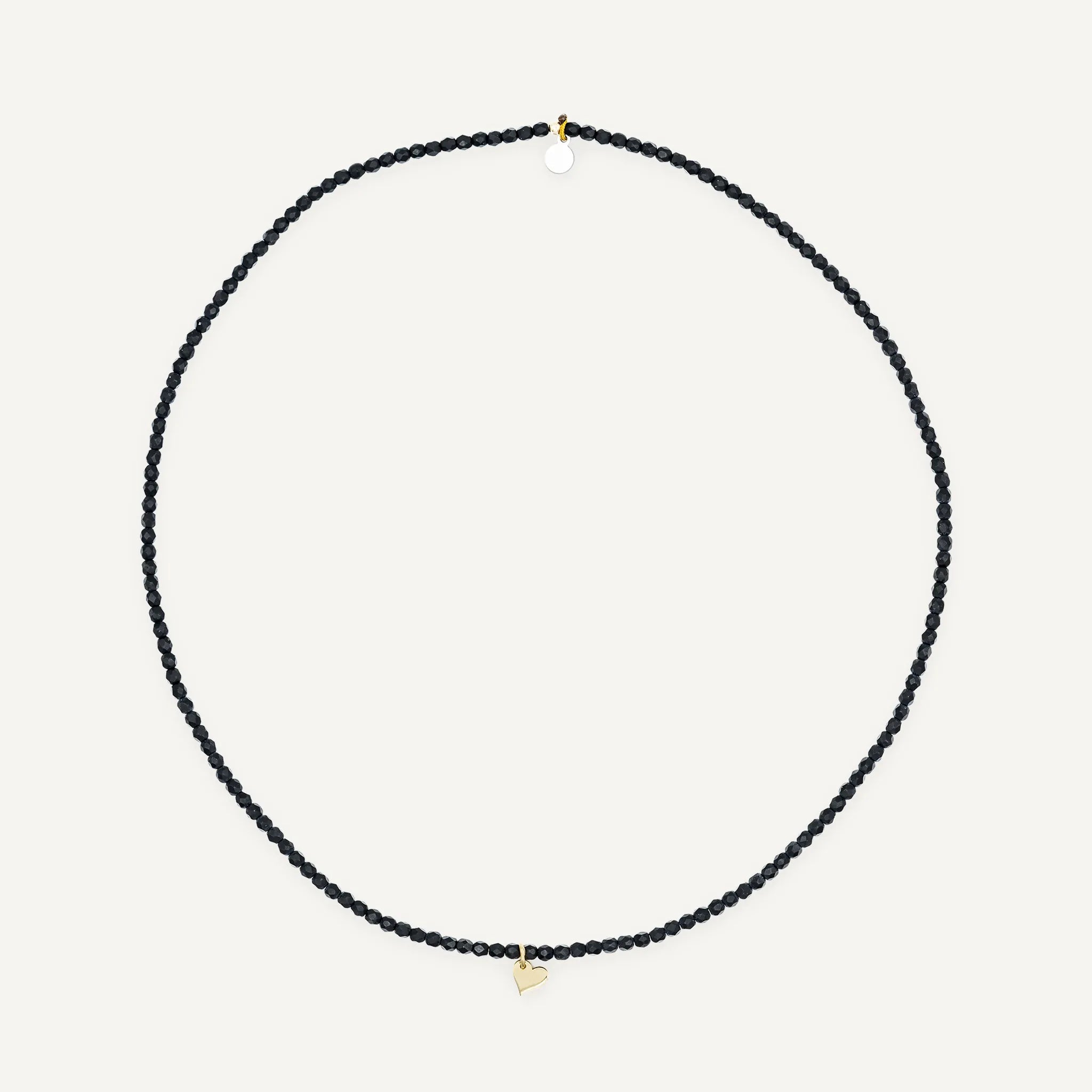 collier / bracelet COEUR GOLD - Noir Mat - Têtes Blondes