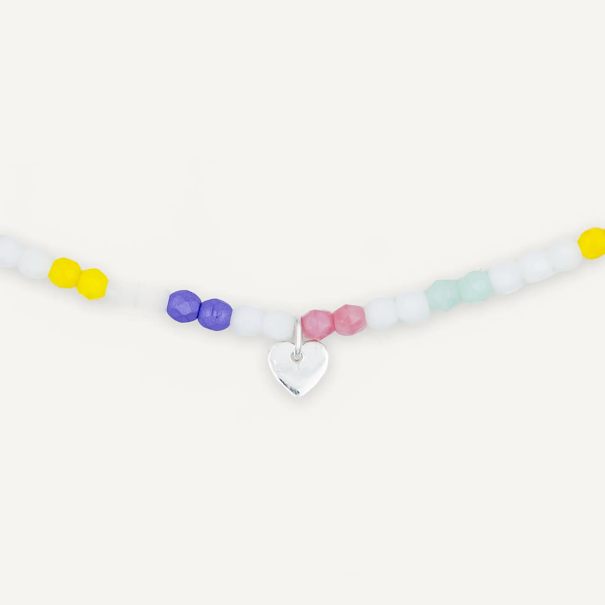 collier / bracelet COEUR Silver Multico Pastel - Têtes Blondes