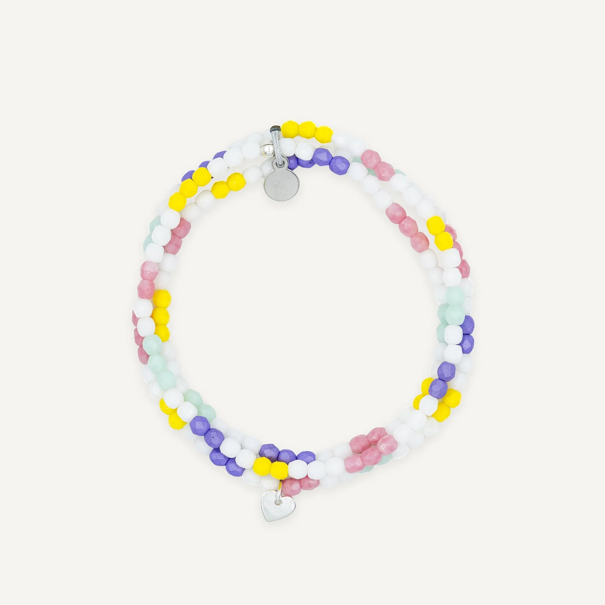 collier / bracelet COEUR Silver Multico Pastel - Têtes Blondes