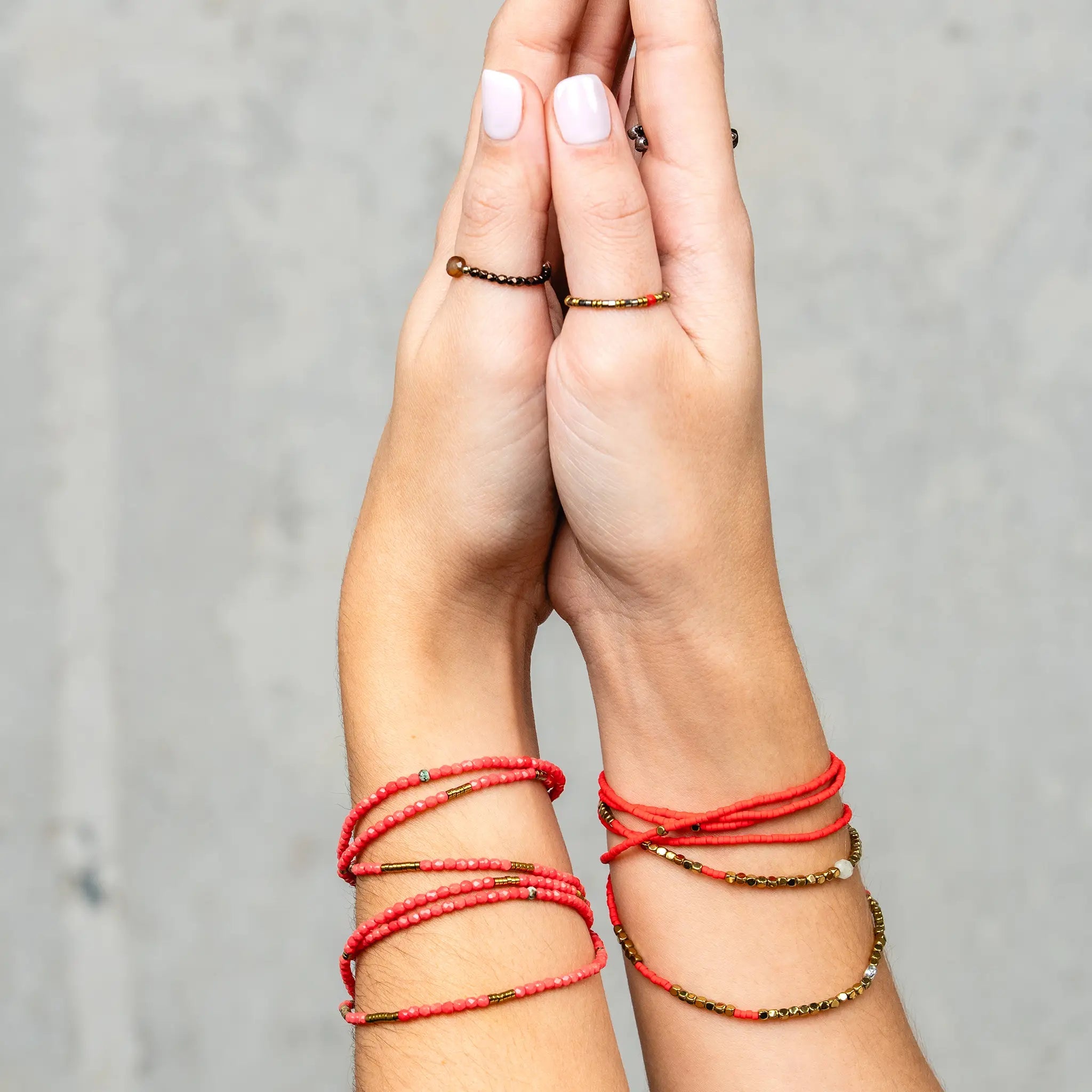 collier / bracelet COLETTE 6 - Rouge - Têtes Blondes