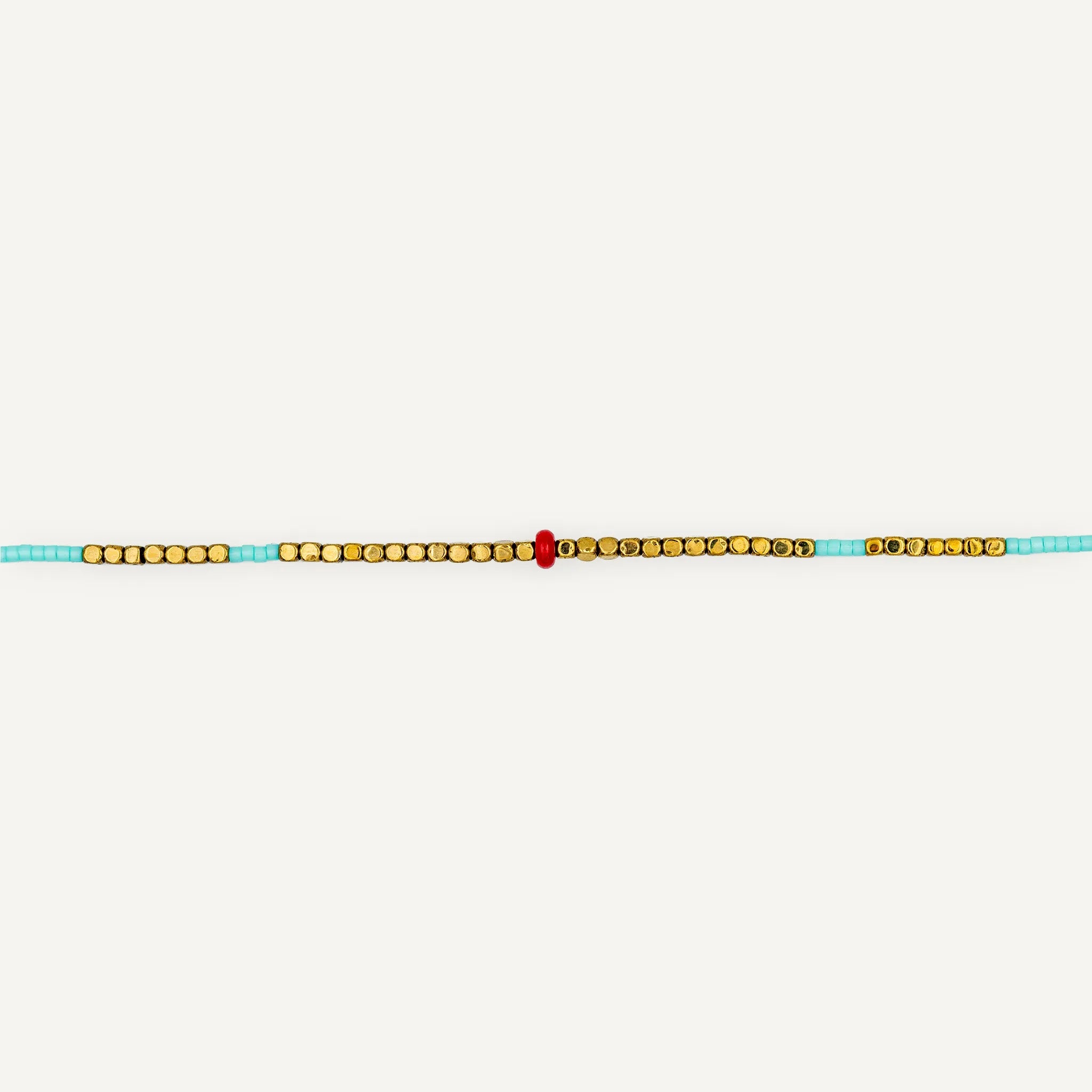 collier / bracelet COLETTE SLIM 3 - Bleu Cyan - Têtes Blondes
