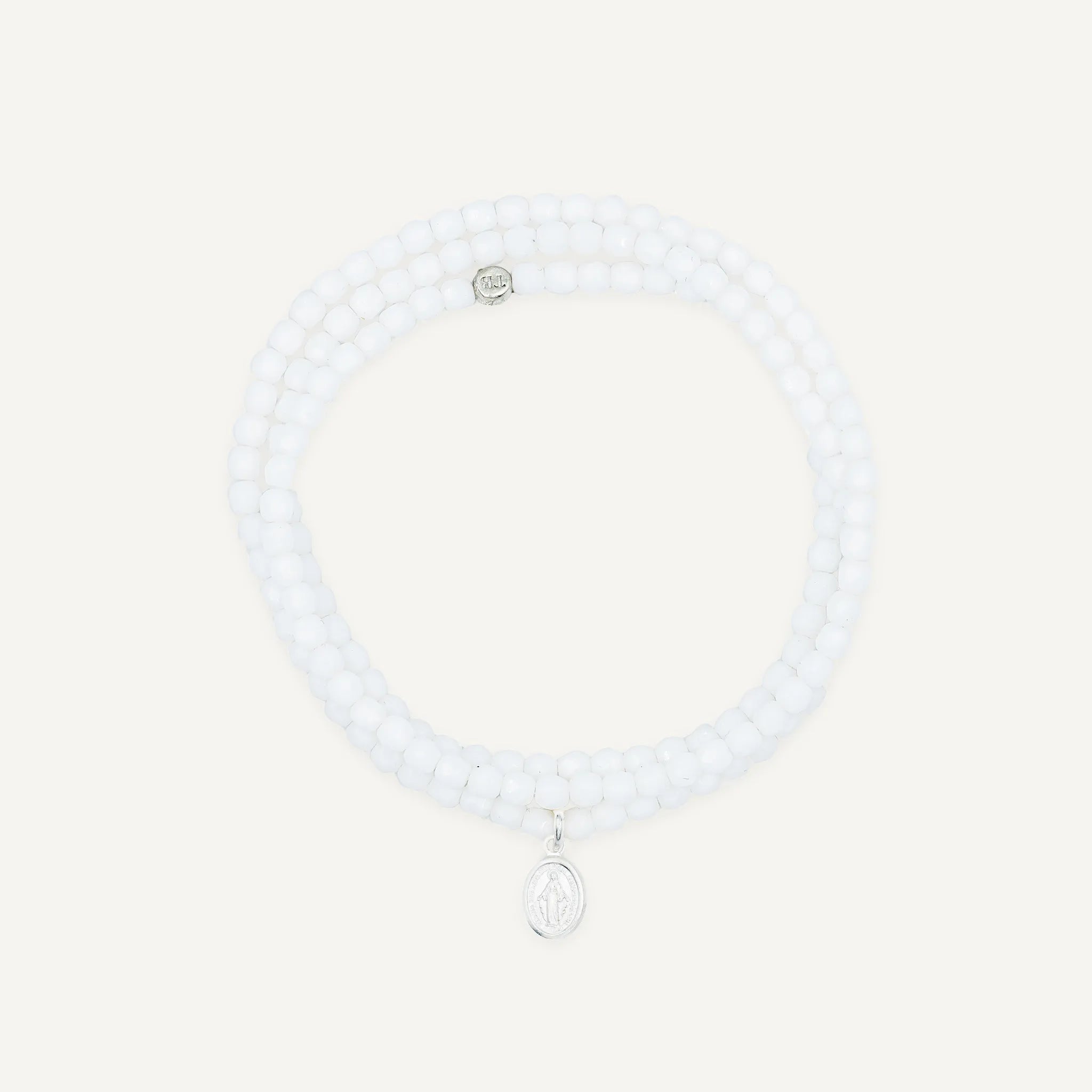 collier / bracelet Collier - Bracelet Blanc - Têtes Blondes