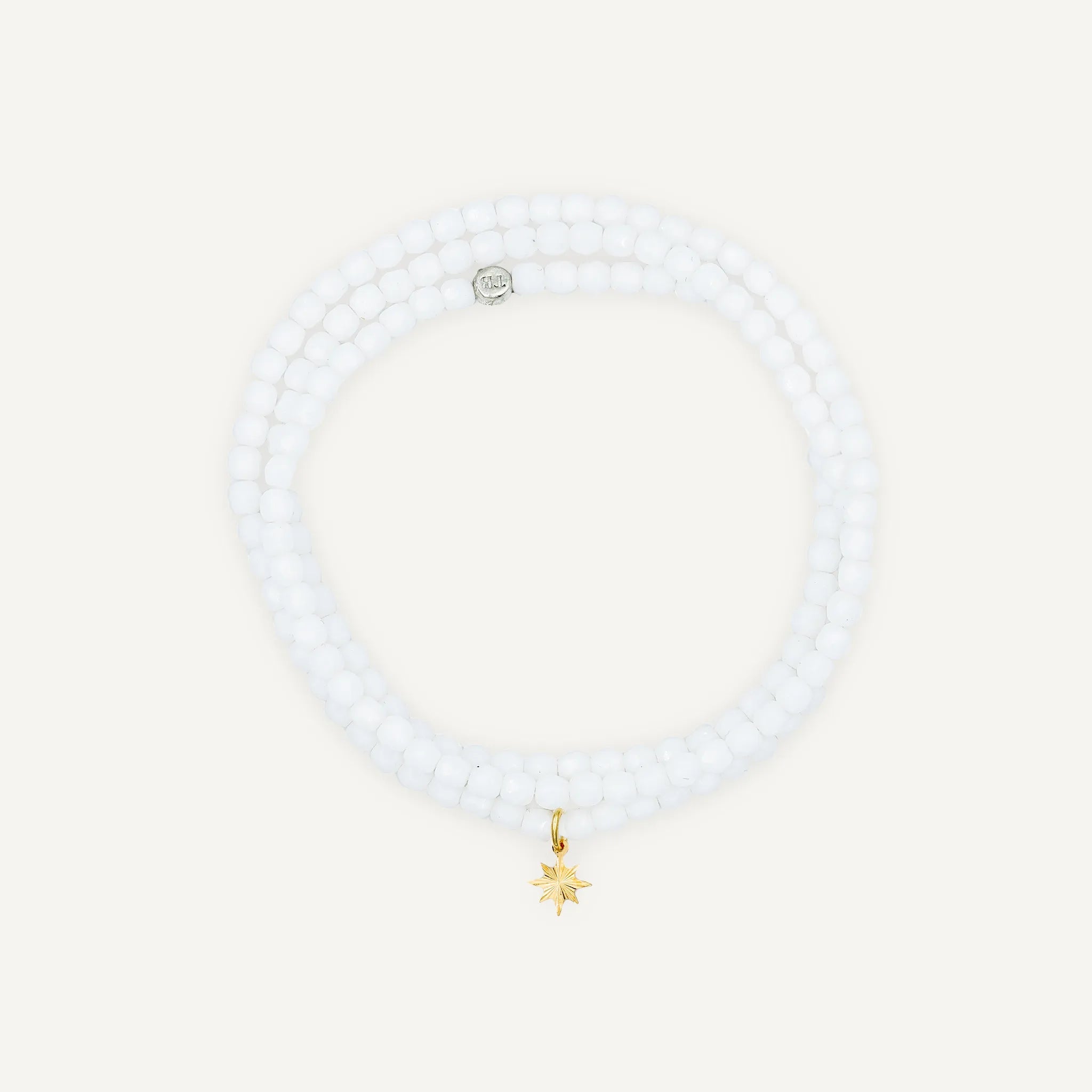collier / bracelet Collier - Bracelet Blanc - Têtes Blondes