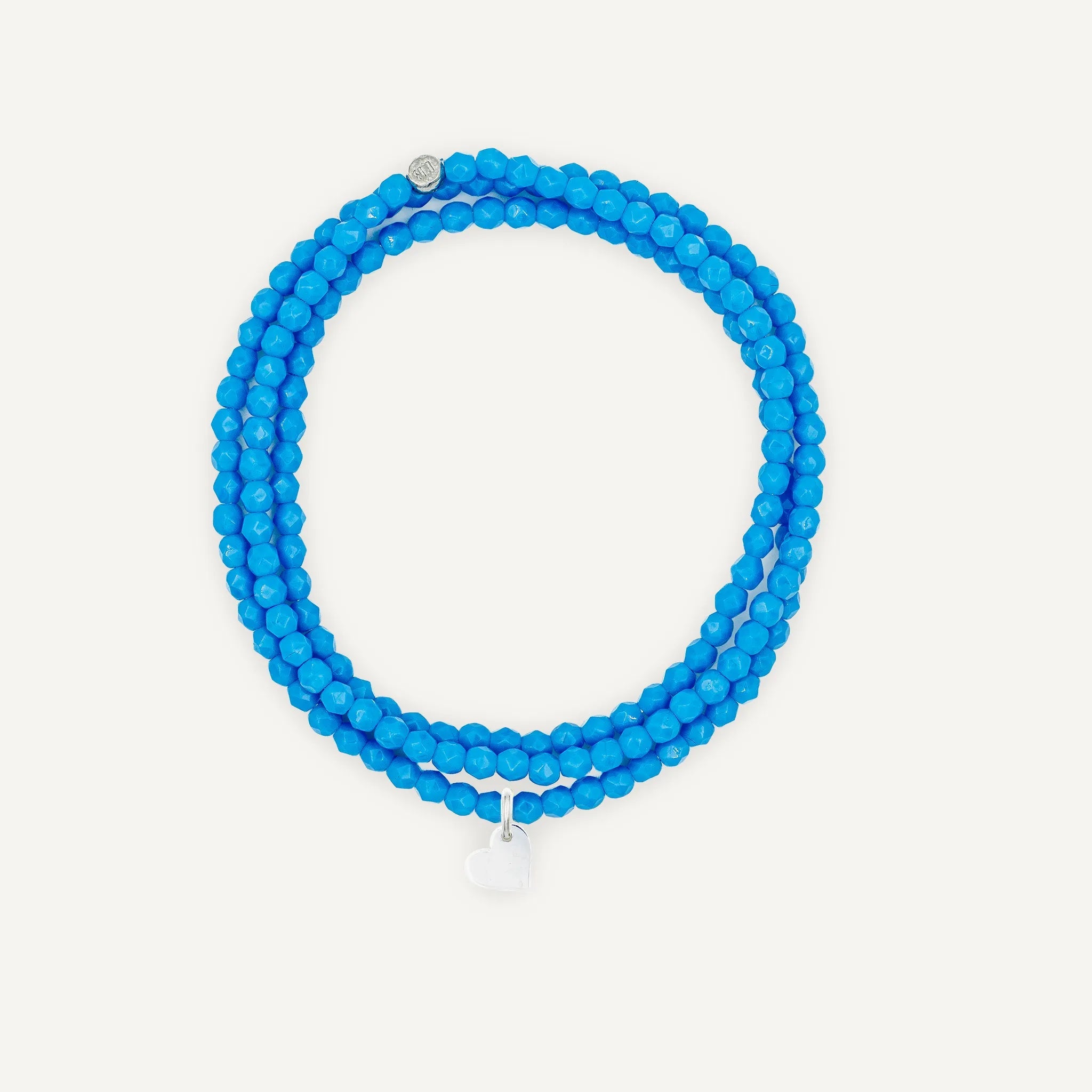 collier / bracelet Collier - Bracelet Bleu Azur - Têtes Blondes