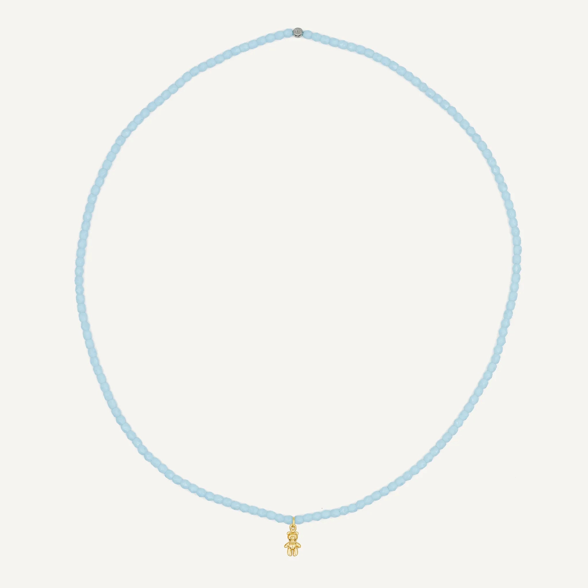 collier / bracelet Collier - Bracelet Bleu Ciel - Têtes Blondes