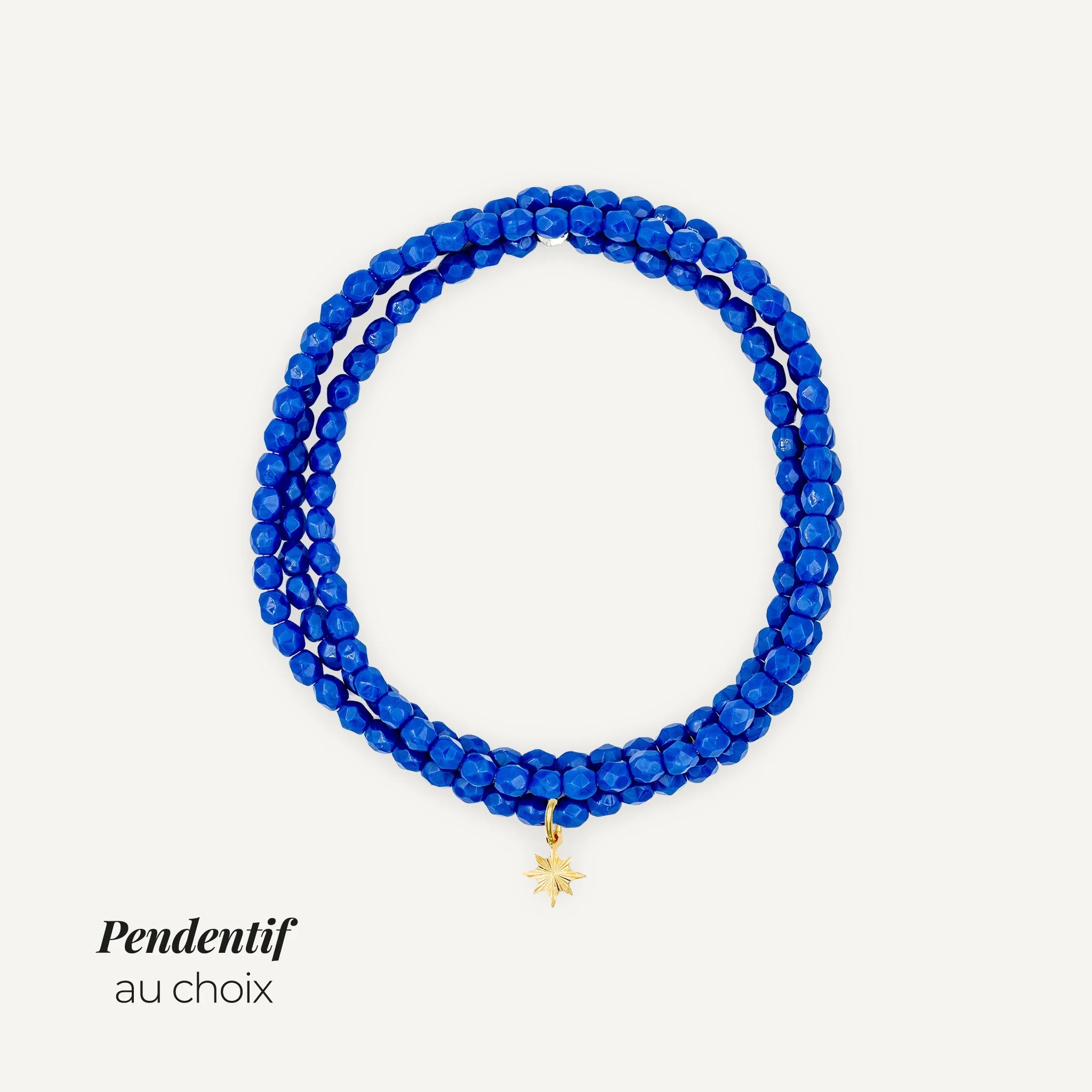 collier / bracelet Collier - Bracelet Bleu Majorelle - Têtes Blondes