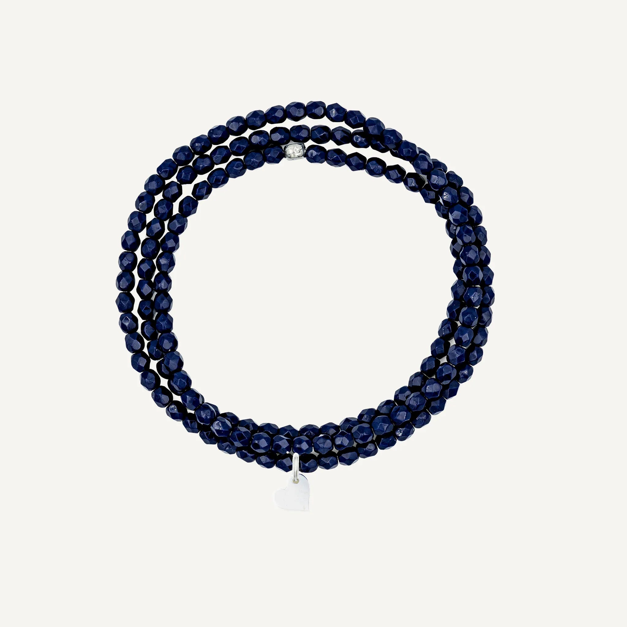 collier / bracelet Collier - Bracelet Bleu Marine - Têtes Blondes