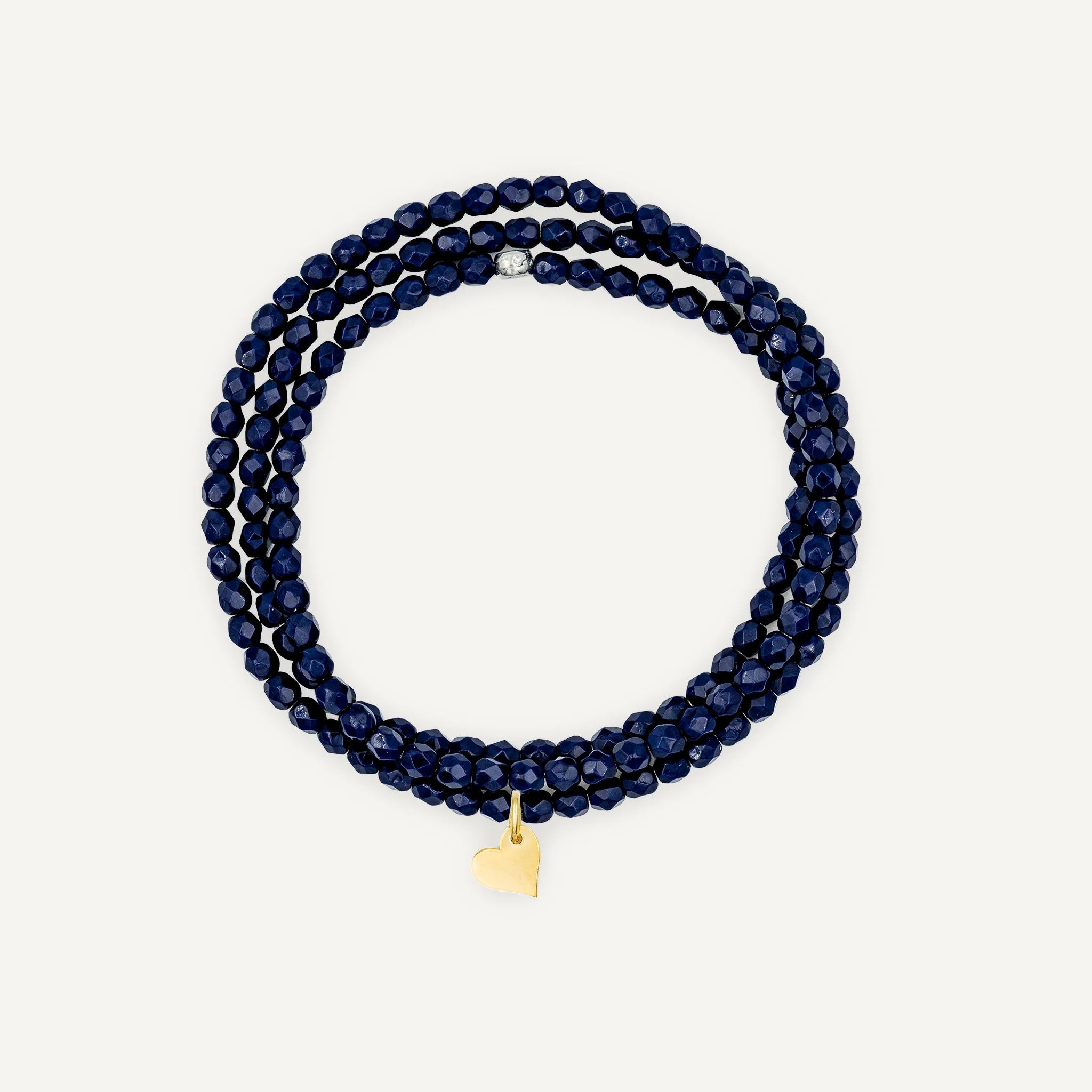 collier / bracelet Collier - Bracelet Bleu Marine - Têtes Blondes