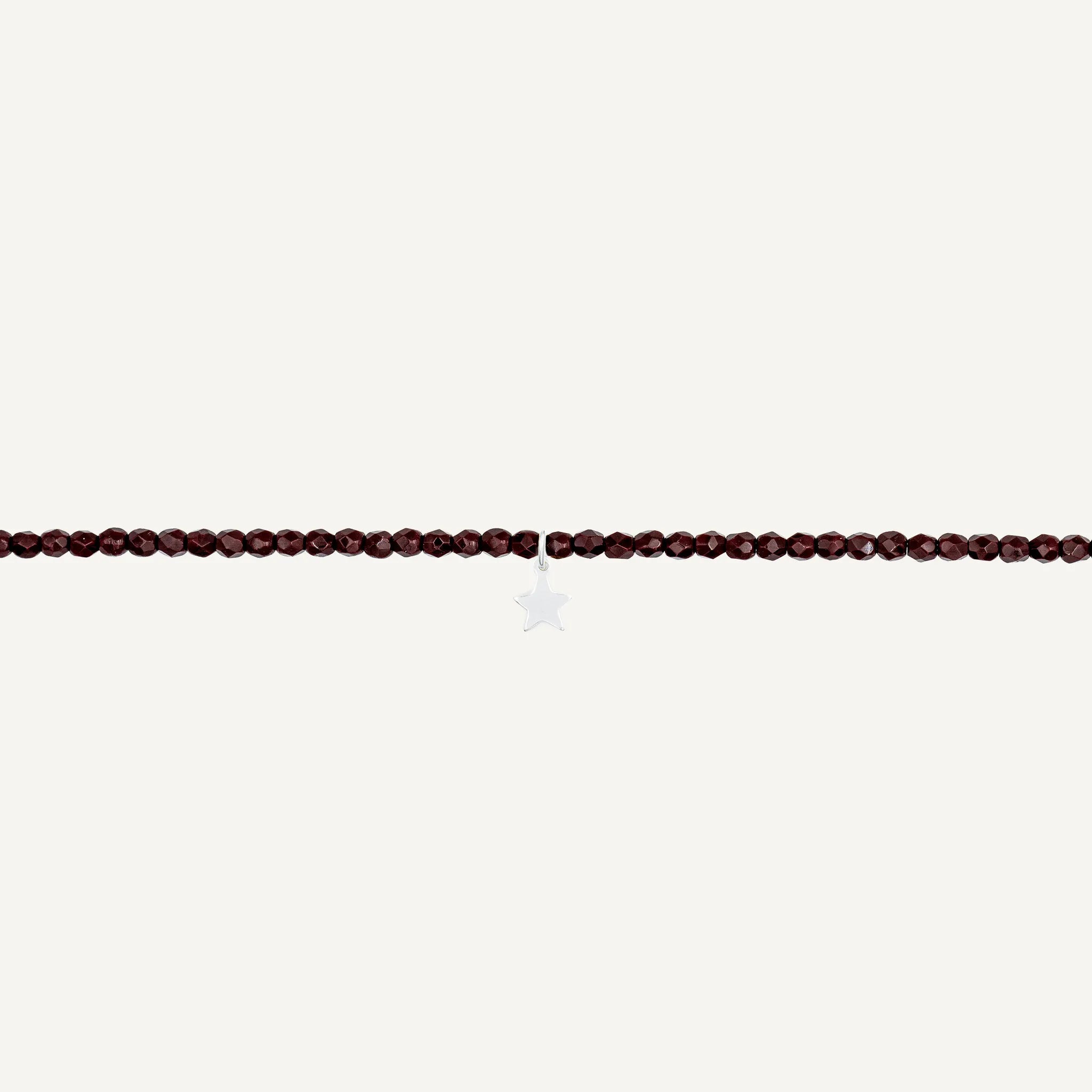 collier / bracelet Collier - Bracelet Bordeaux - Têtes Blondes