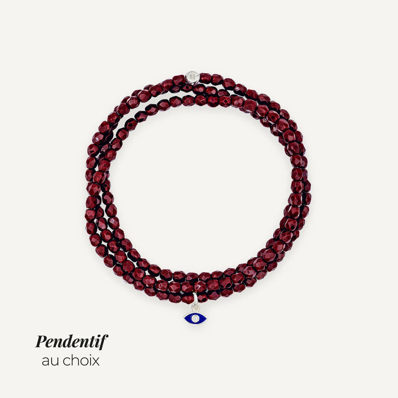 Collier-Bracelet Bordeaux