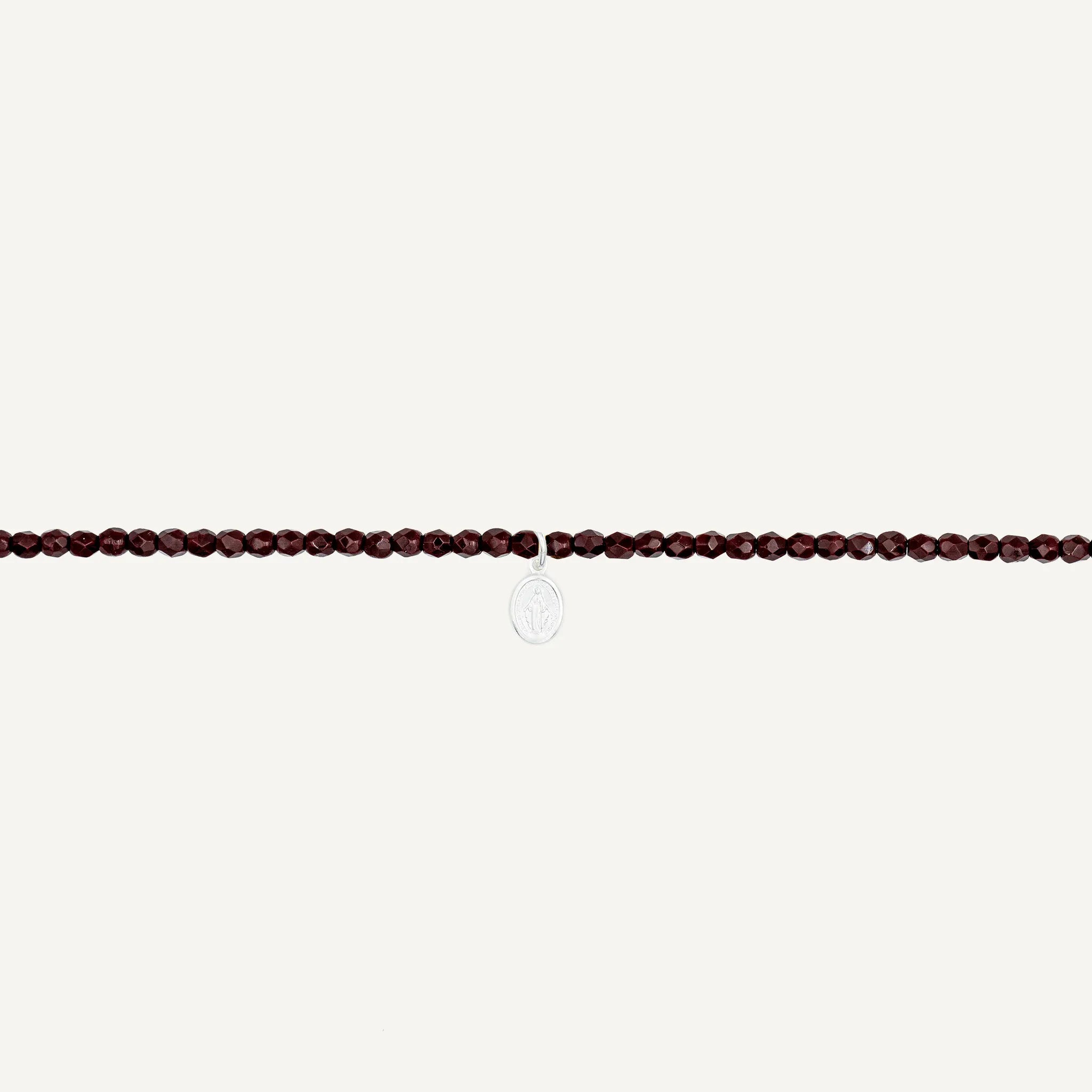 collier / bracelet Collier - Bracelet Bordeaux - Têtes Blondes