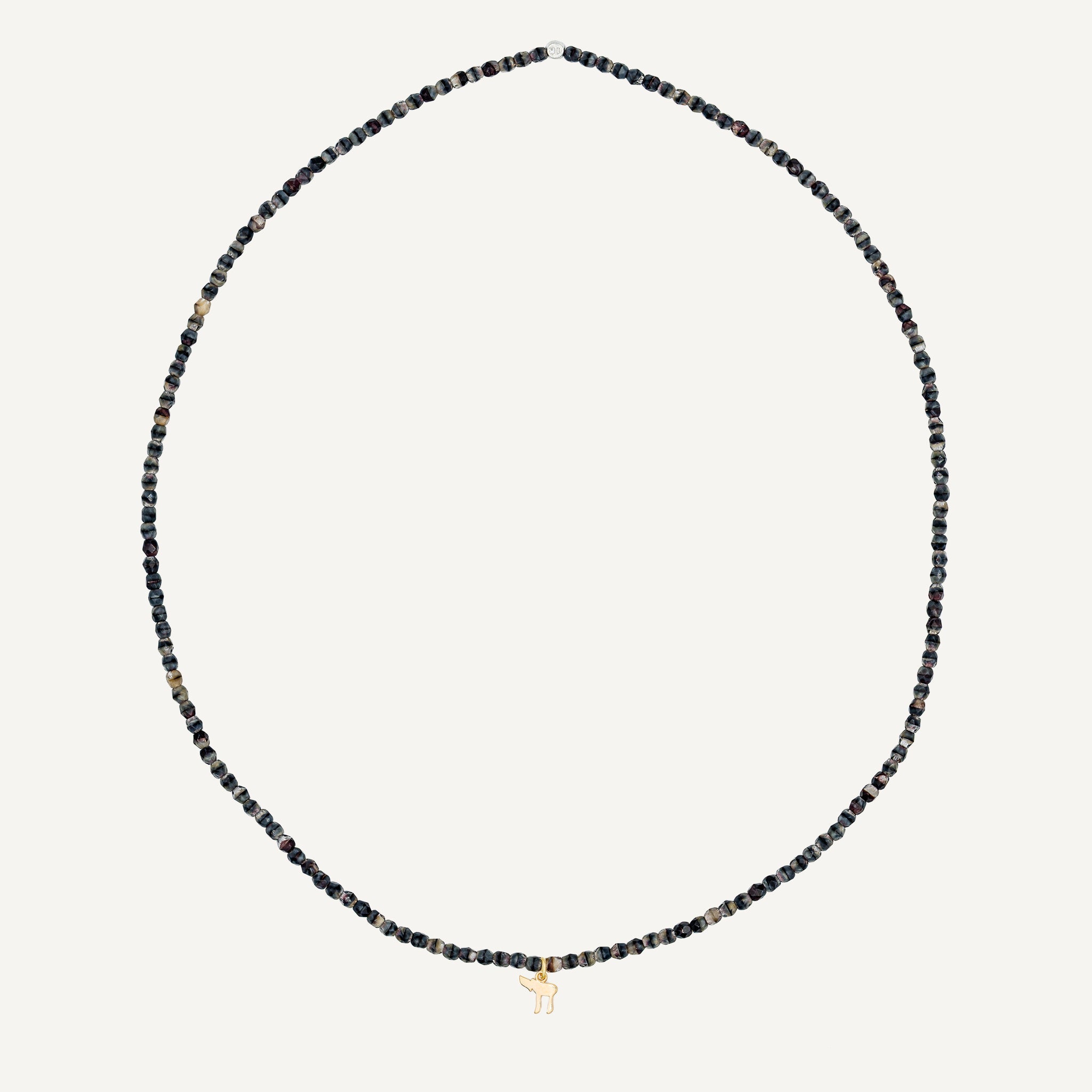 collier / bracelet Collier - Bracelet Gris Marbré - Têtes Blondes