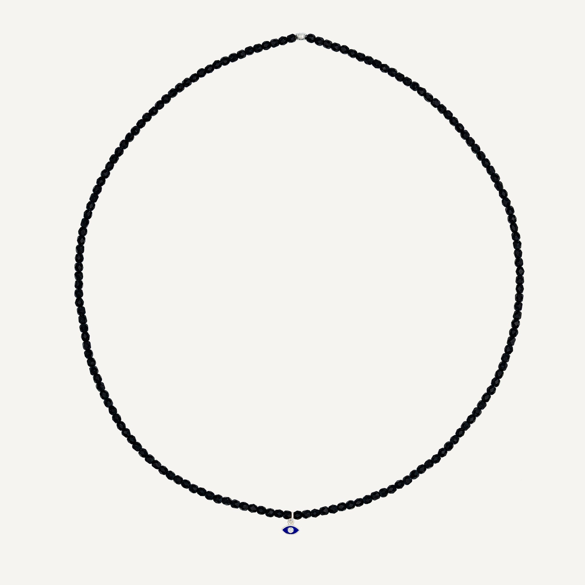 collier / bracelet Collier - Bracelet Noir Mat - Têtes Blondes