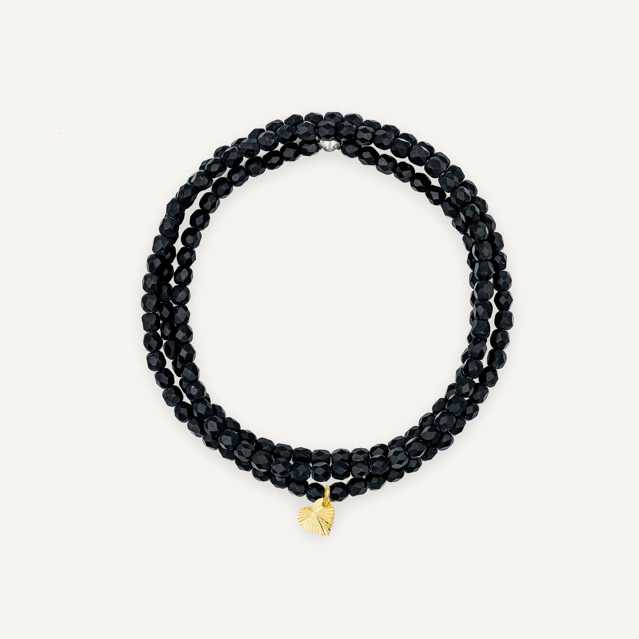 collier / bracelet Collier-Bracelet Noir Mat - Têtes Blondes