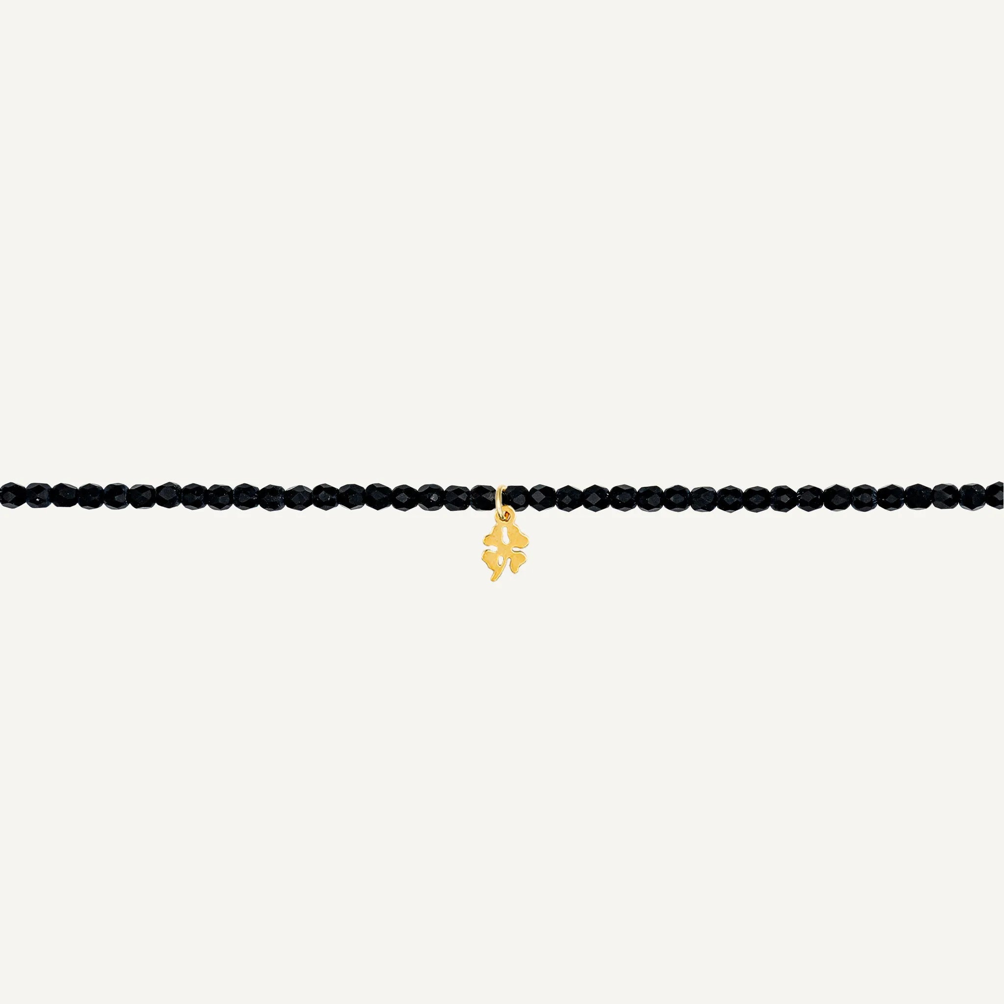 collier / bracelet Collier-Bracelet Noir Mat - Têtes Blondes