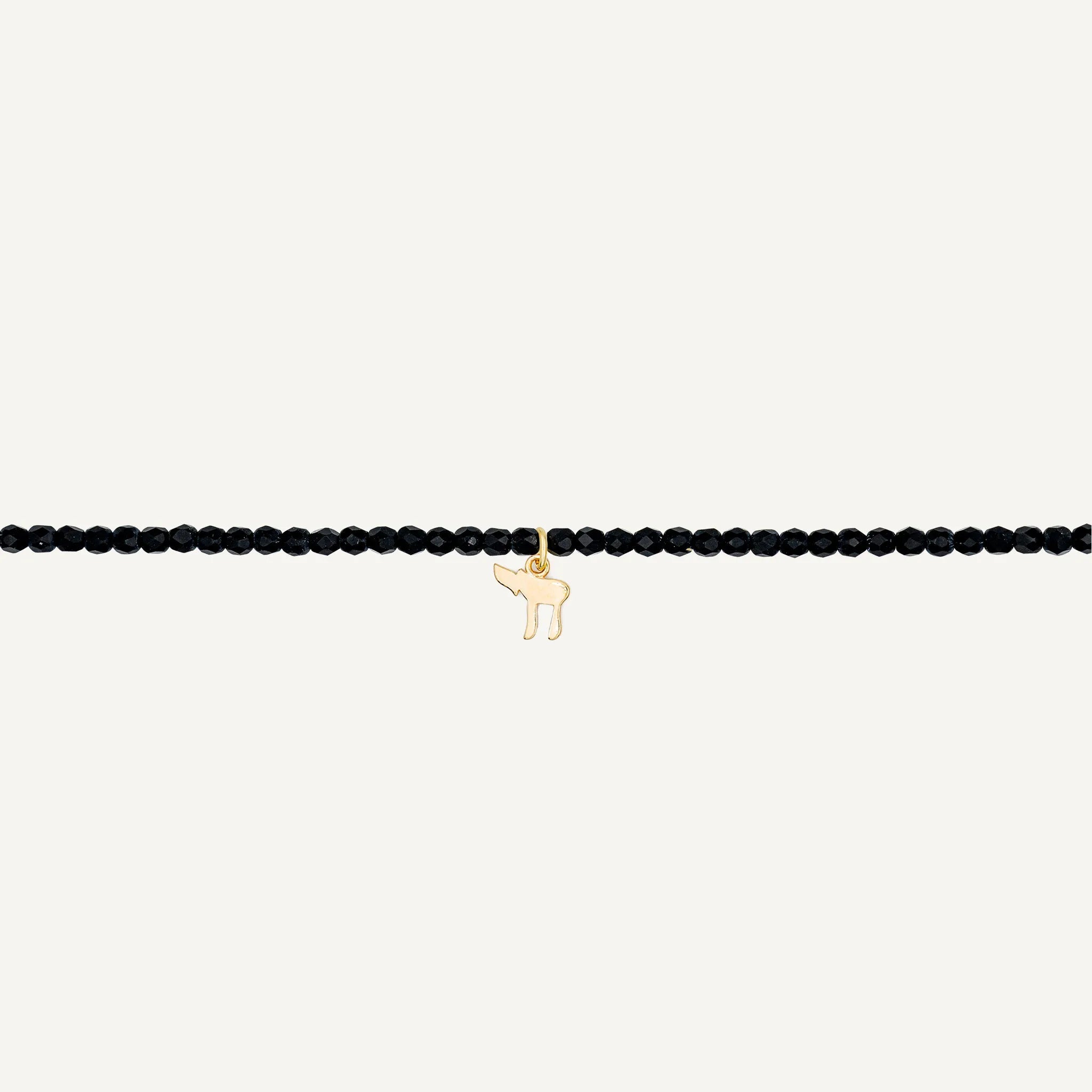 collier / bracelet Collier - Bracelet Noir Mat - Têtes Blondes