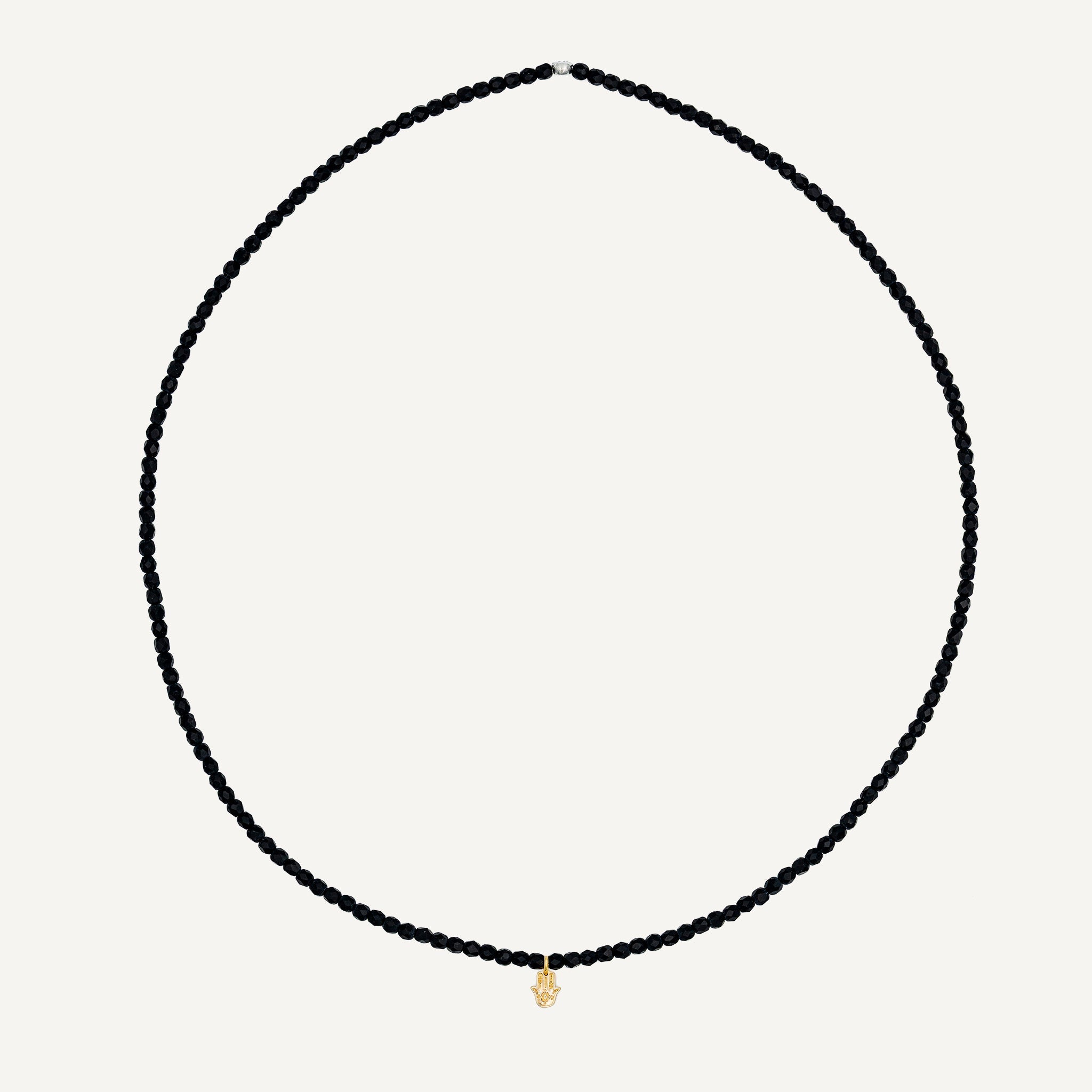 collier / bracelet Collier - Bracelet Noir Mat - Têtes Blondes