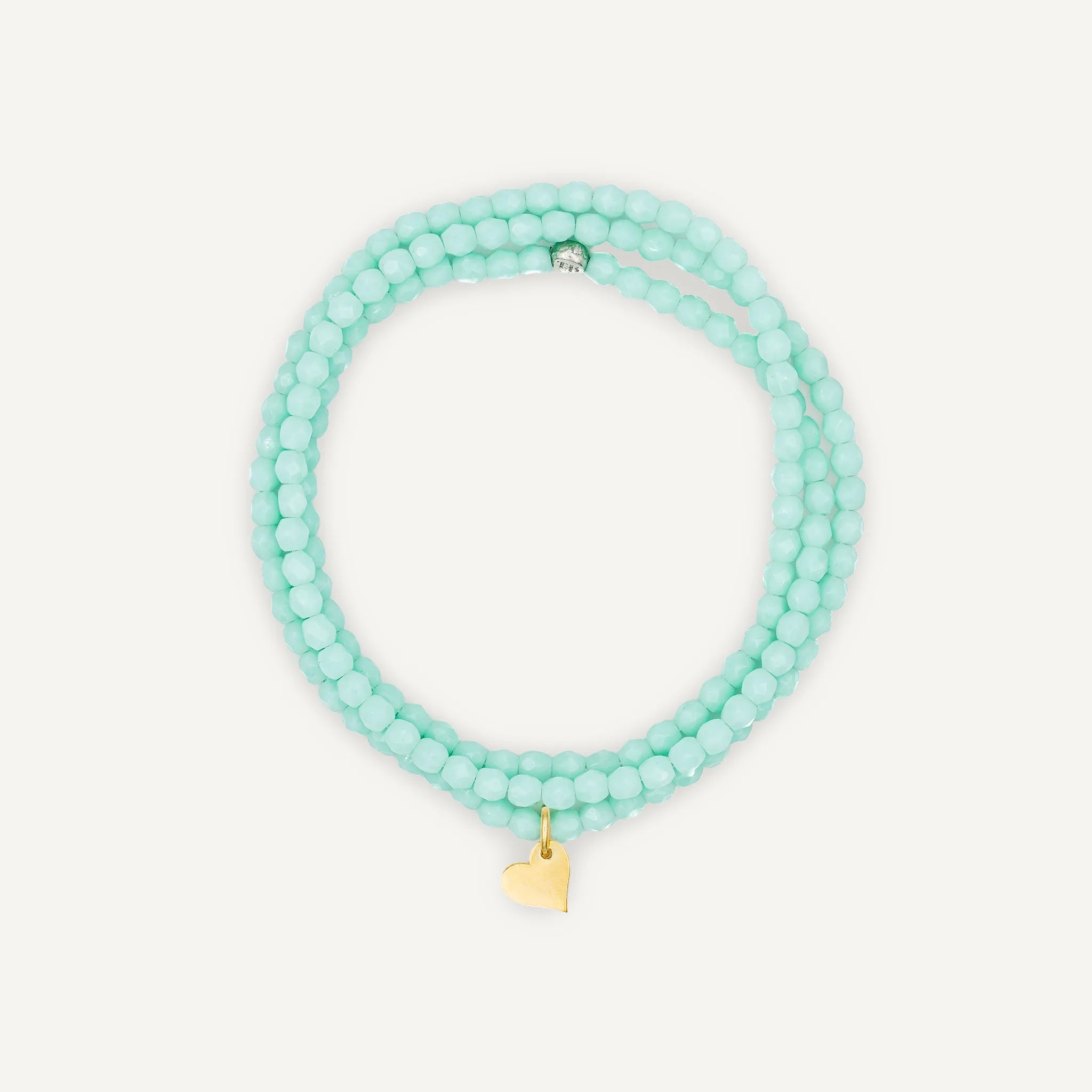 collier / bracelet Collier - Bracelet Vert Mint - Têtes Blondes