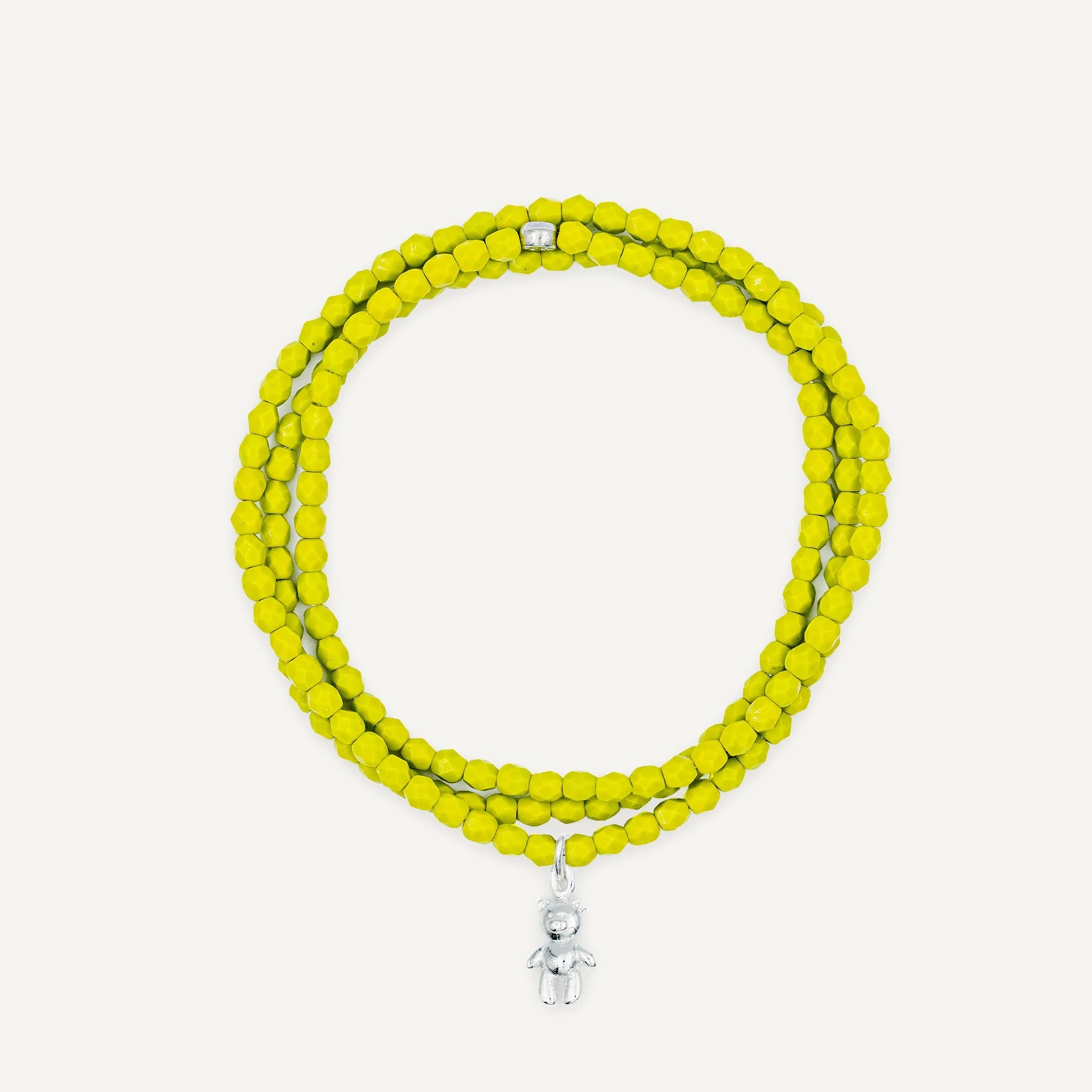 collier / bracelet Collier - Bracelet Vert Olive - Têtes Blondes