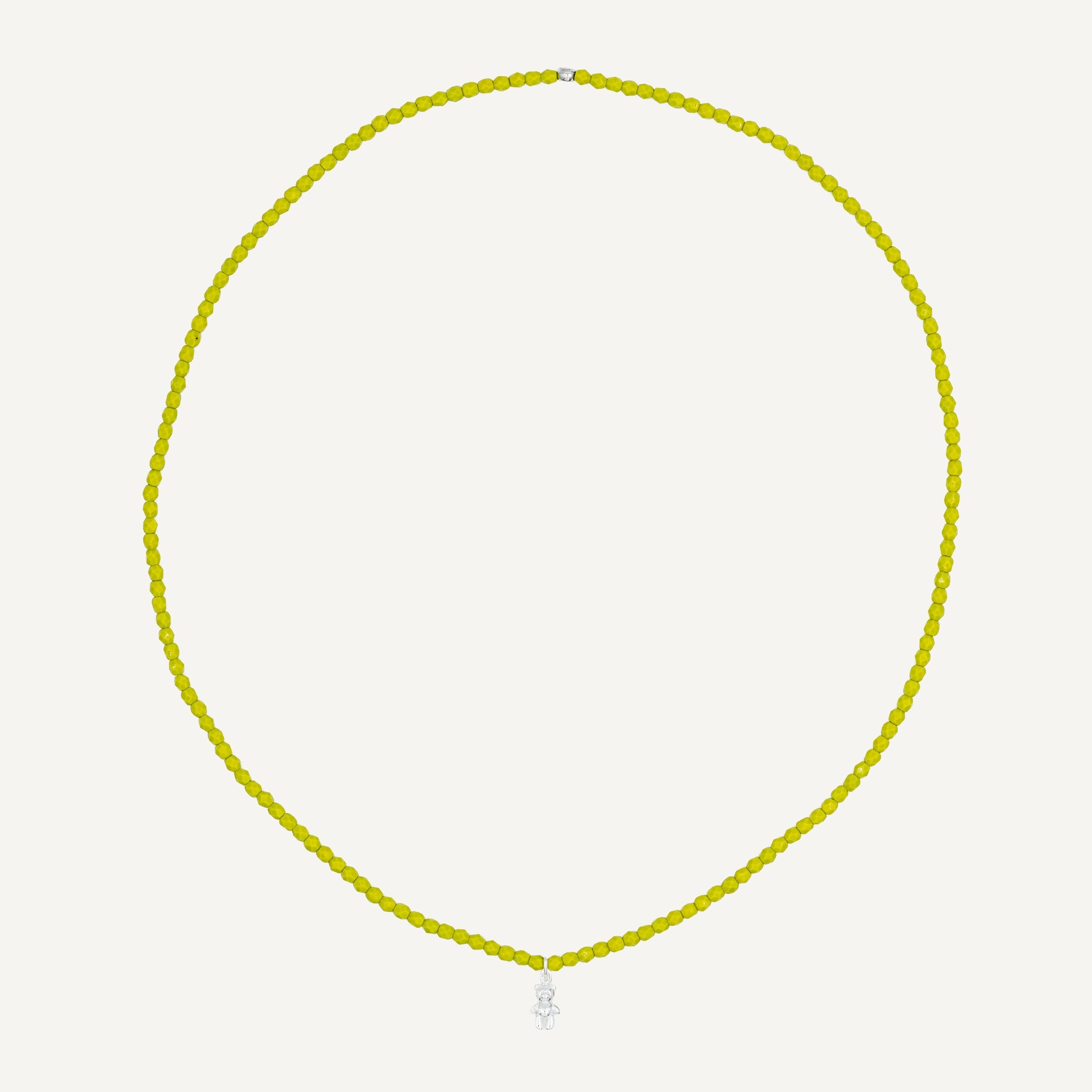 collier / bracelet Collier - Bracelet Vert Olive - Têtes Blondes