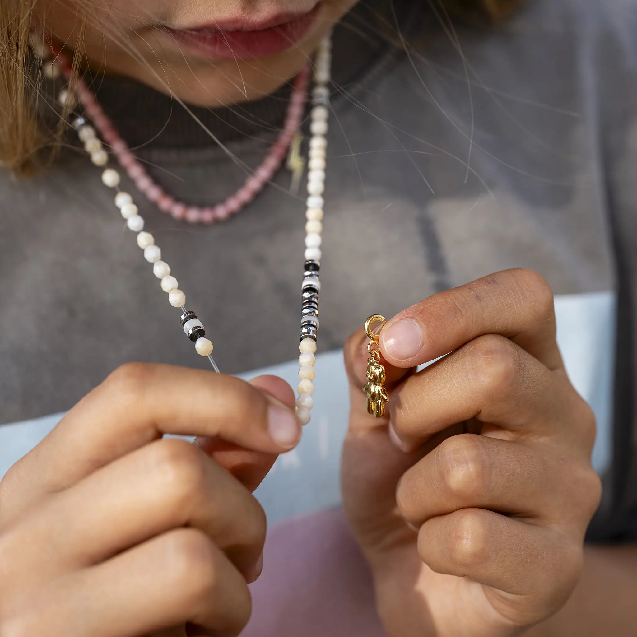 collier / bracelet Collier enfant personnalisable - Têtes Blondes