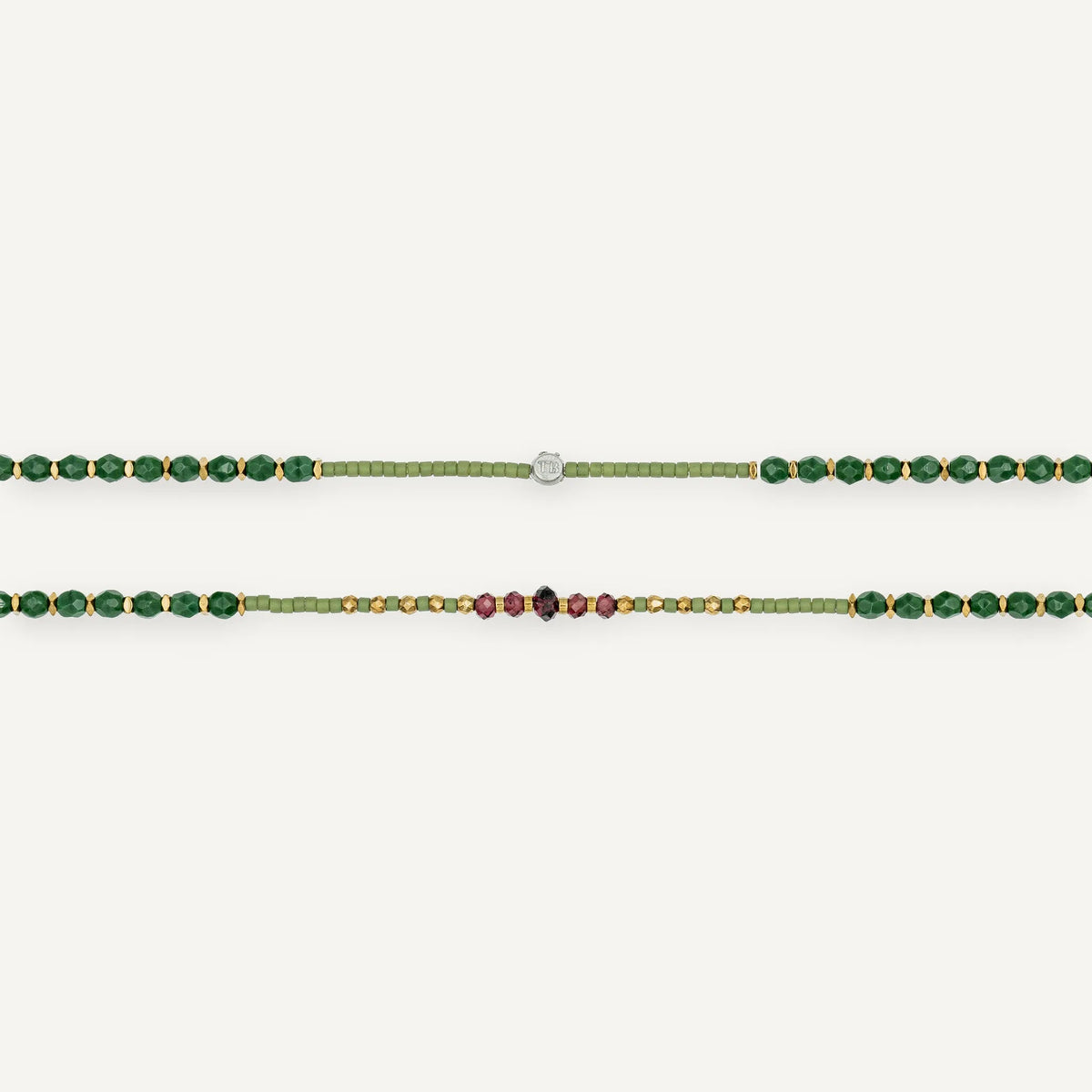 collier / bracelet CONNEXION 6 - Vert - Têtes Blondes