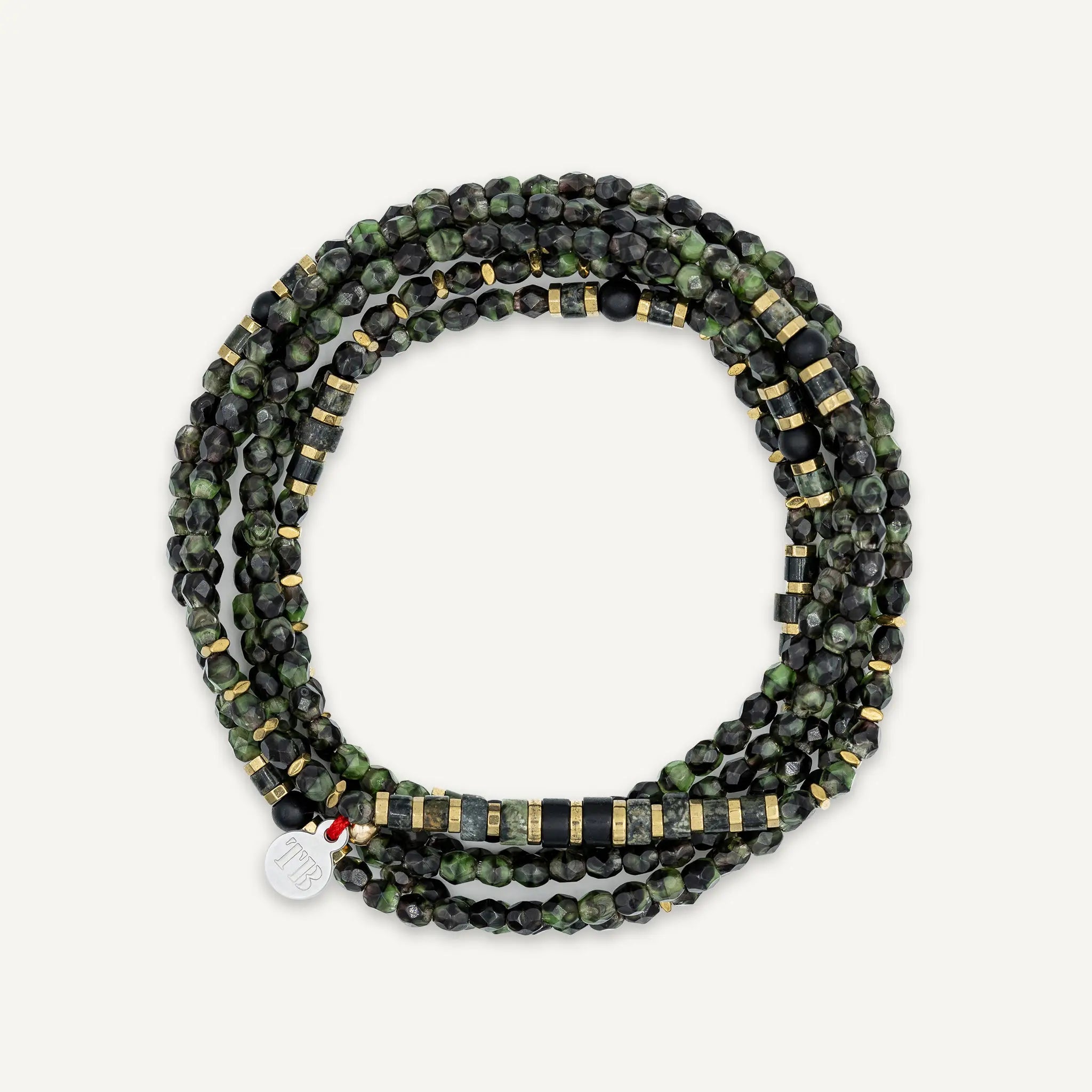 collier / bracelet CROCODILE - Jaspe Kambala - Têtes Blondes
