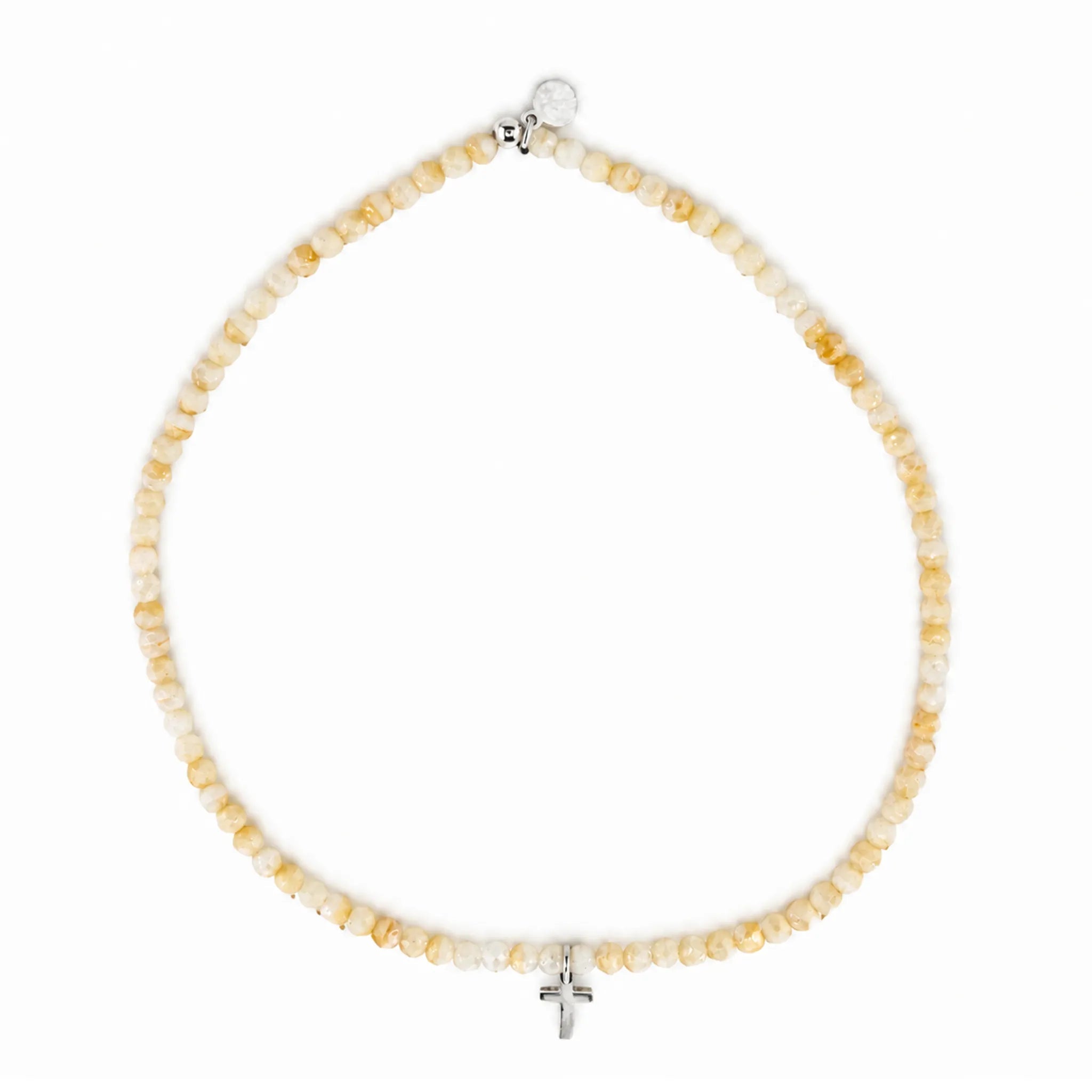 collier / bracelet CROSS - Vanille - Têtes Blondes