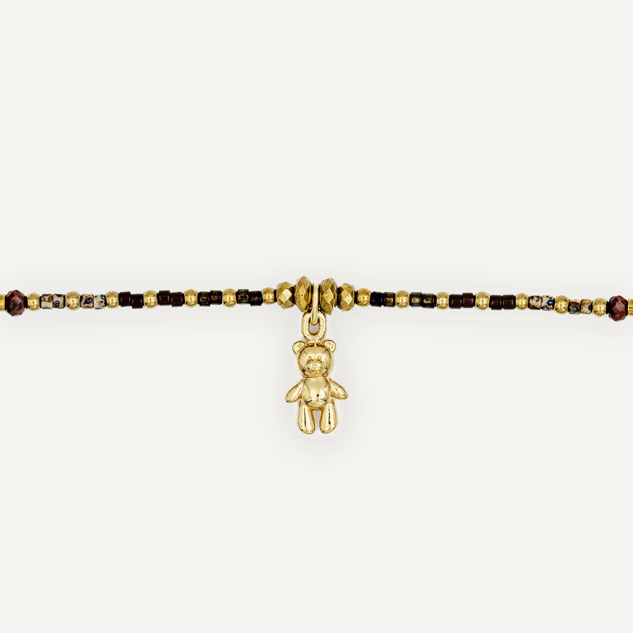collier / bracelet DOUDOU DEDE - Cacao - Têtes Blondes