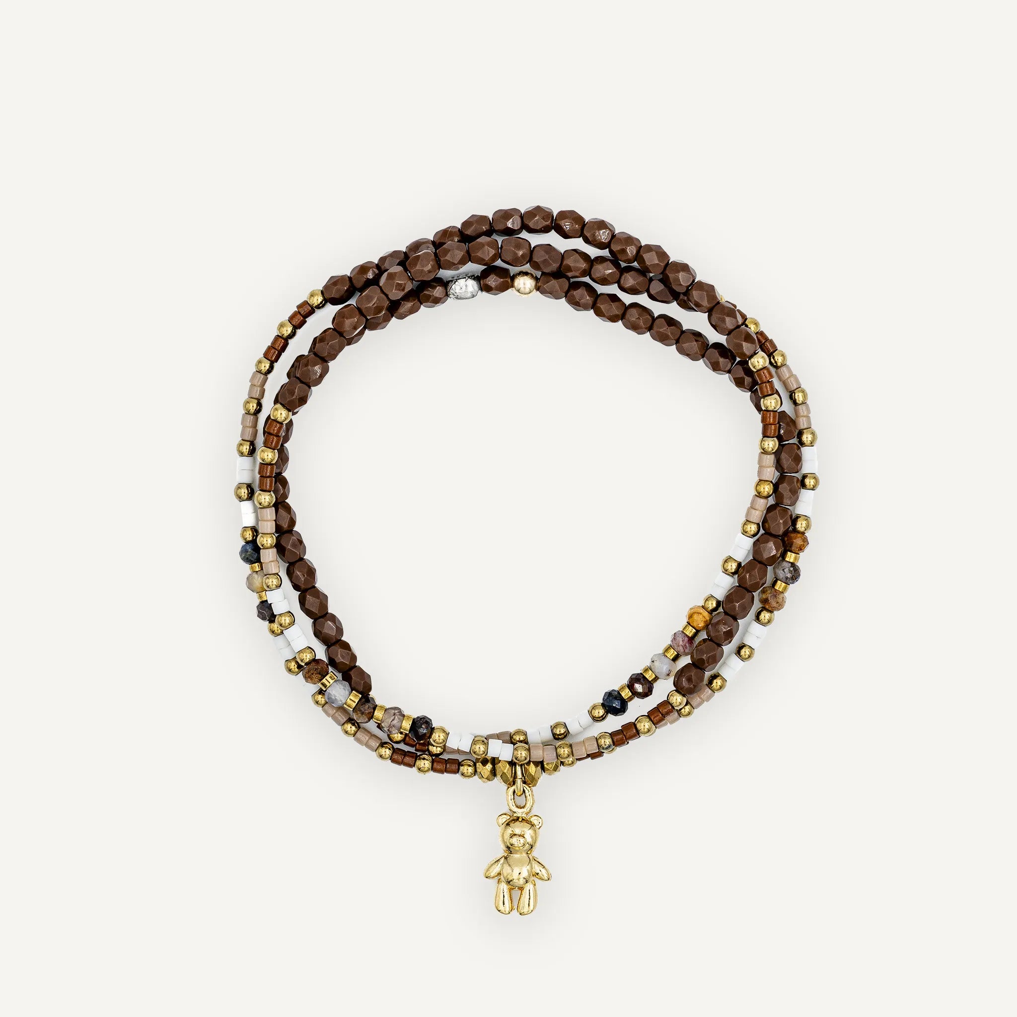 collier / bracelet DOUDOU DEDE - Noisette - Têtes Blondes