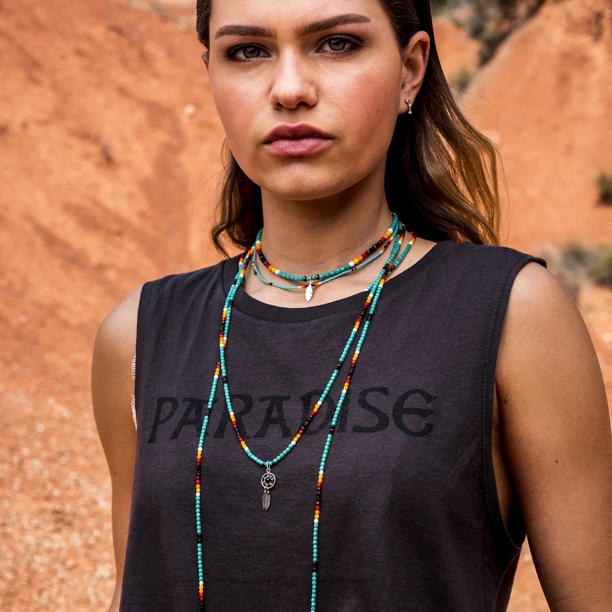 collier / bracelet DREAMCATCHER Apache - Têtes Blondes