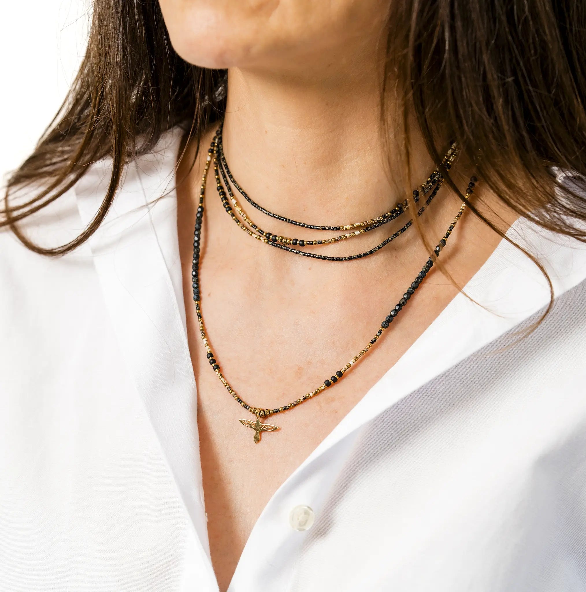 collier / bracelet EAGLE 3 - Noir Rock - Têtes Blondes
