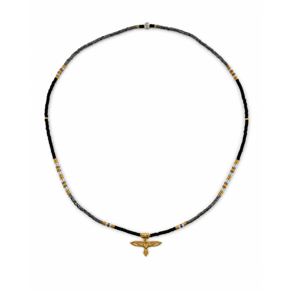 collier / bracelet EAGLE - Noir & Métal - Têtes Blondes