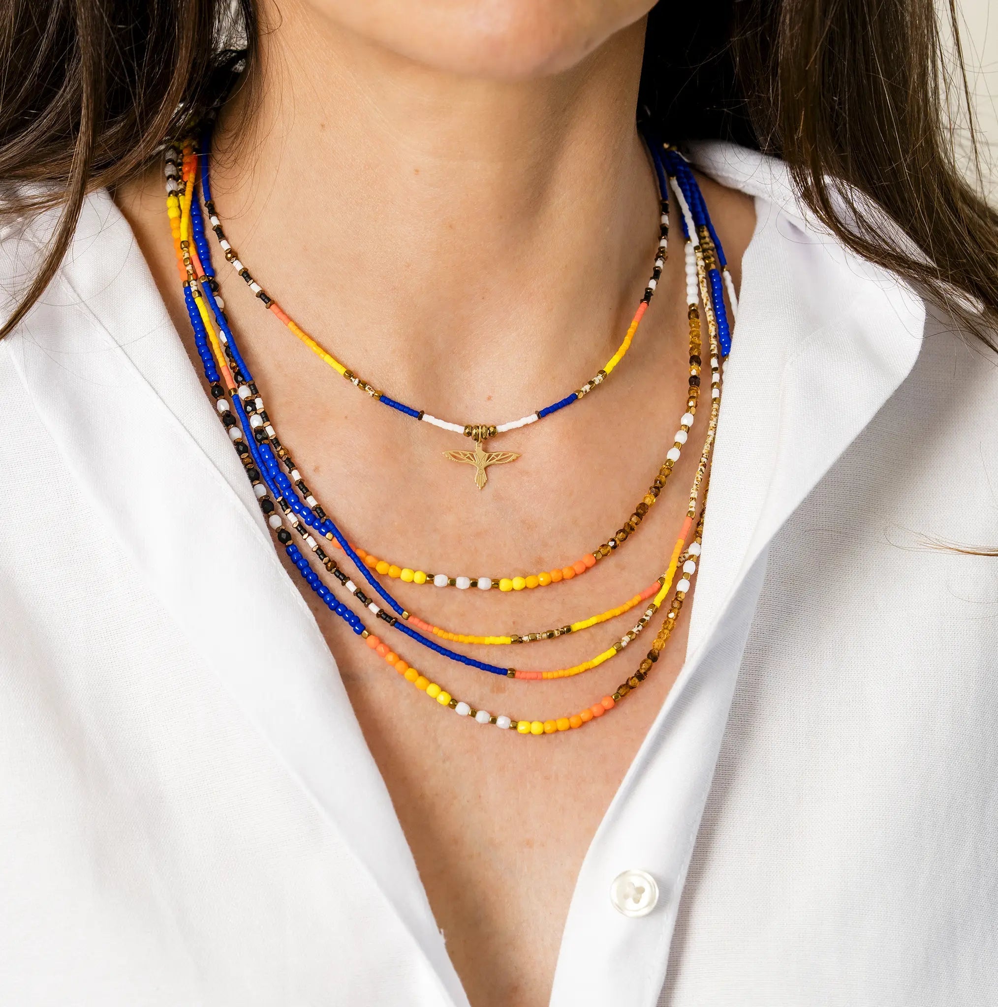 collier / bracelet EAGLE SLIM 6 - Indian - Têtes Blondes
