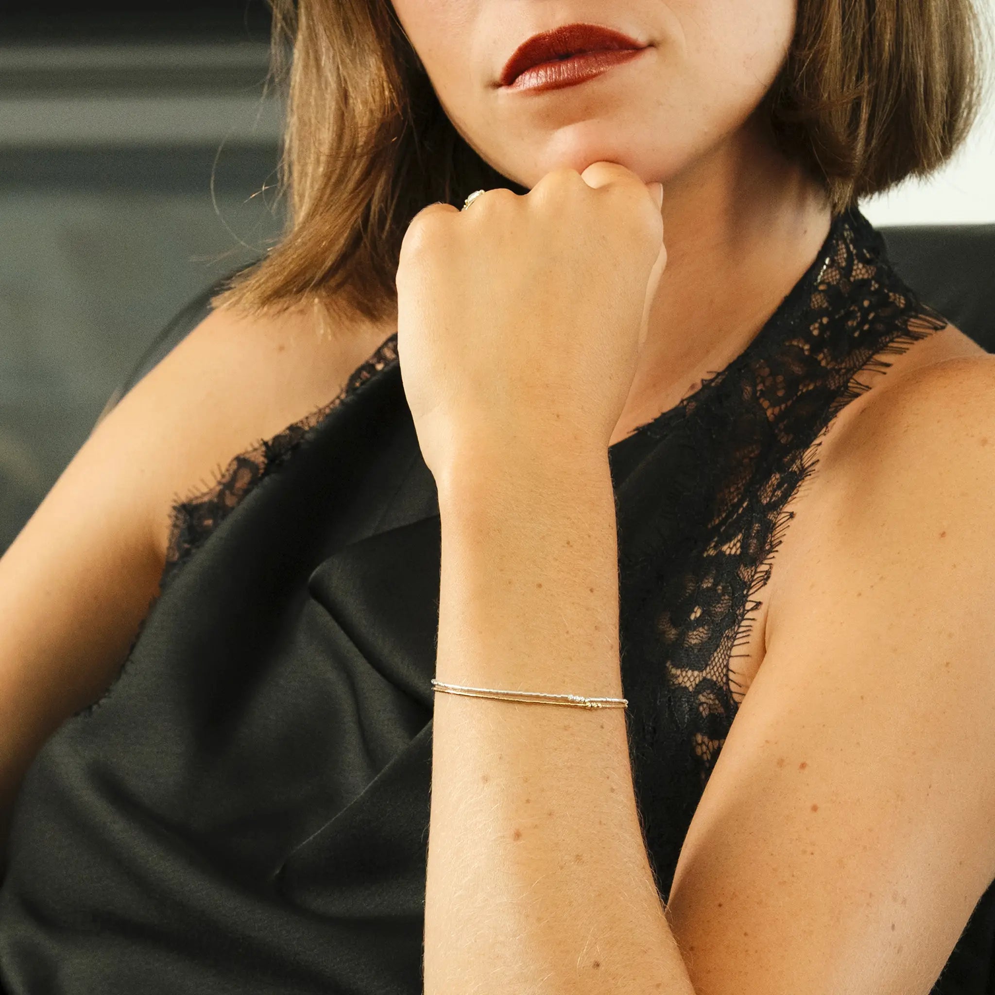 collier / bracelet ELIA GOLD - Têtes Blondes