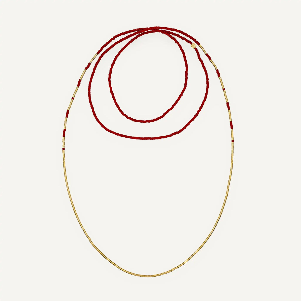 collier / bracelet EMMA 5 - Rouge & Gold - Têtes Blondes