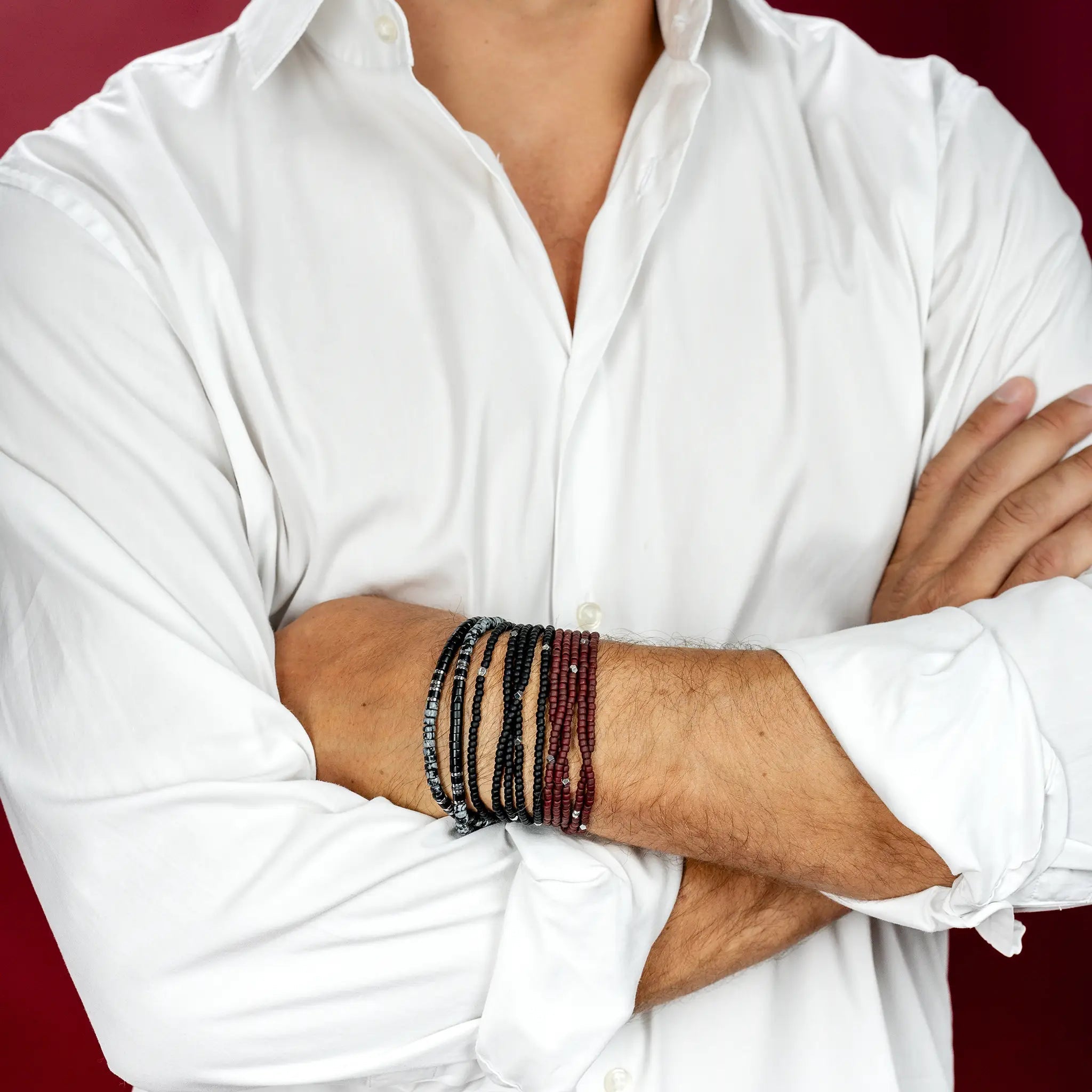 collier / bracelet EQUINOXE - Bordeaux - Têtes Blondes