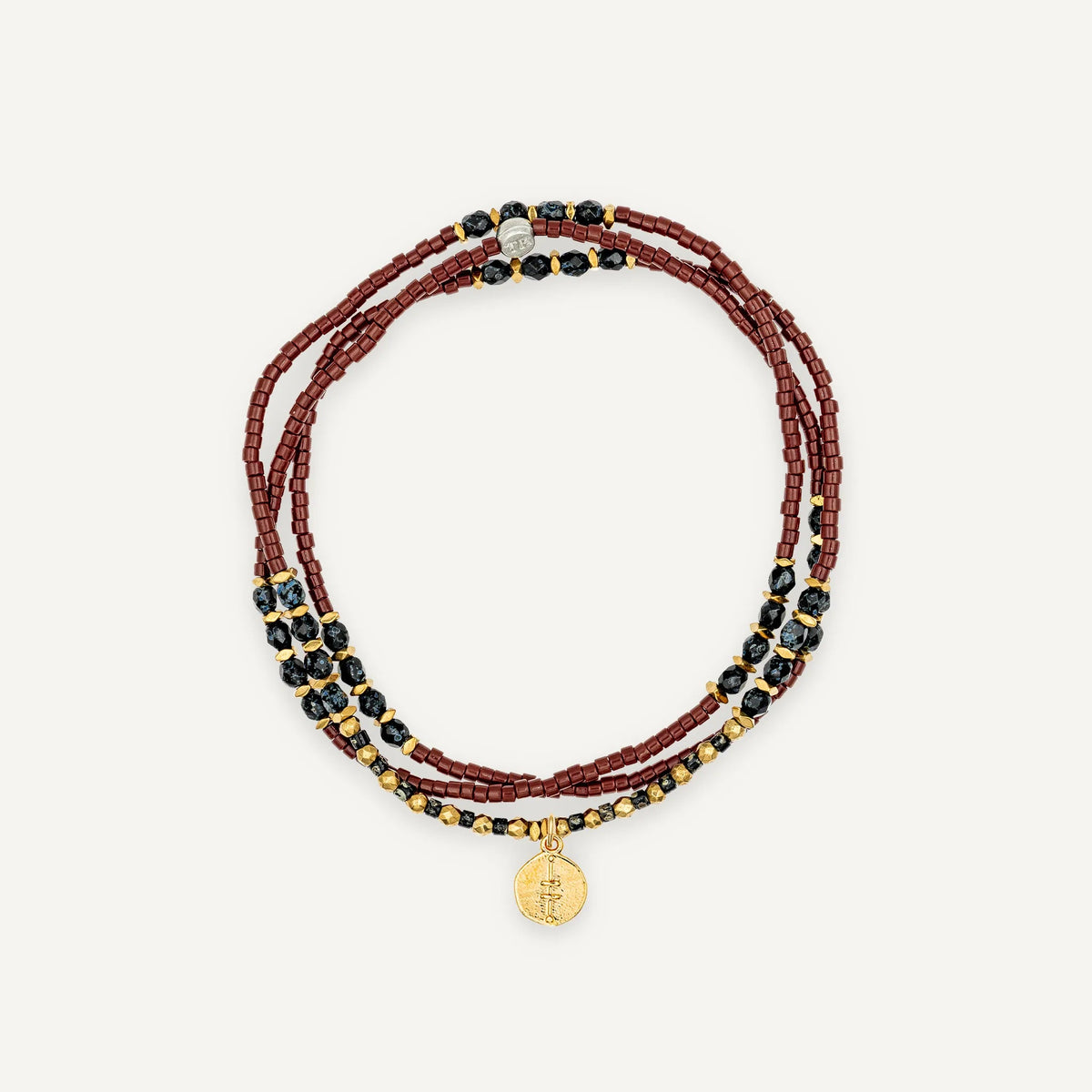collier / bracelet FORCE INTÉRIEURE 3 - Bordeaux - Têtes Blondes