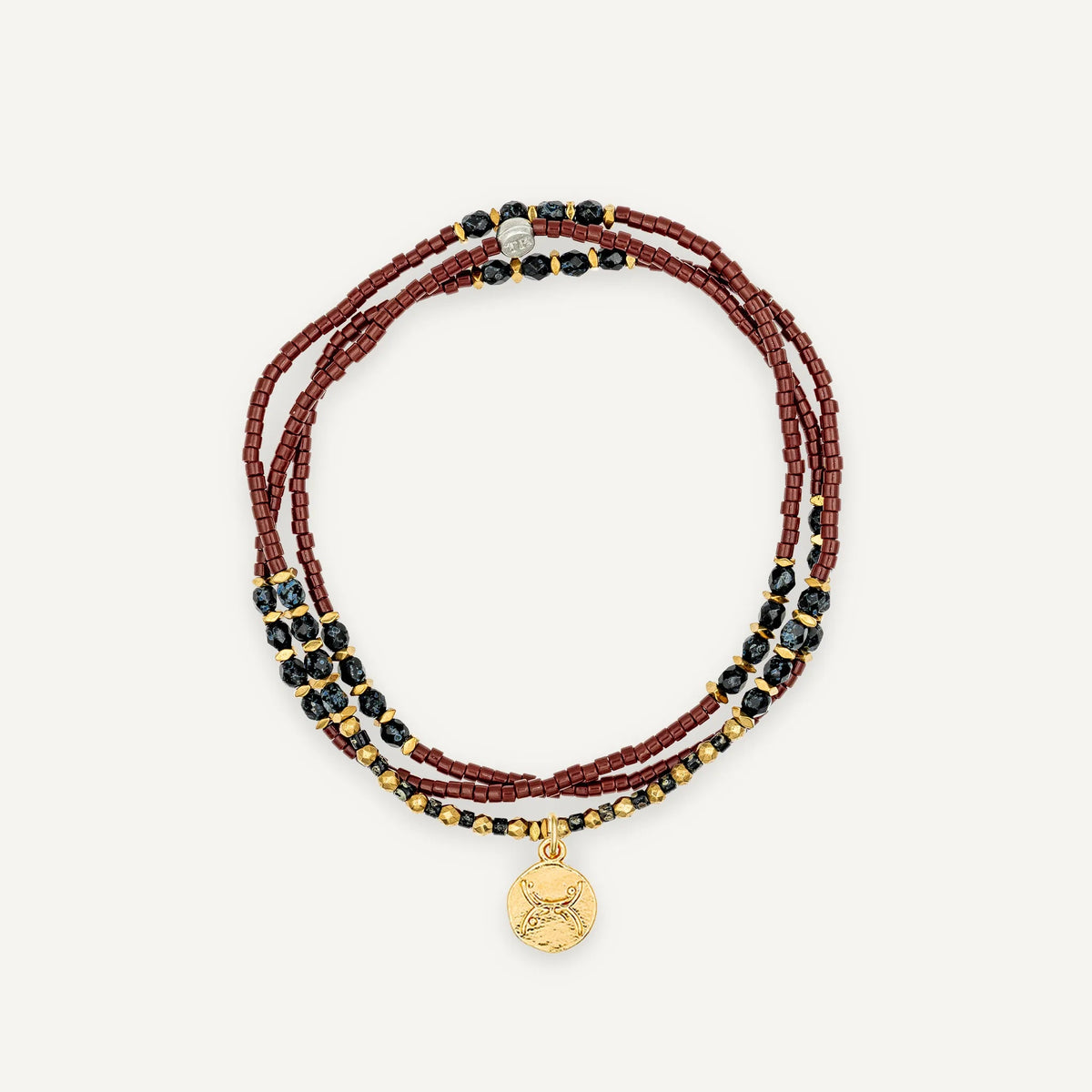 collier / bracelet FORCE INTÉRIEURE 3 - Bordeaux - Têtes Blondes