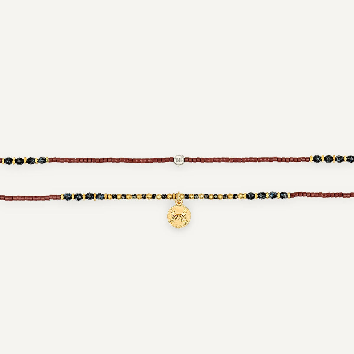 collier / bracelet FORCE INTÉRIEURE 3 - Bordeaux - Têtes Blondes
